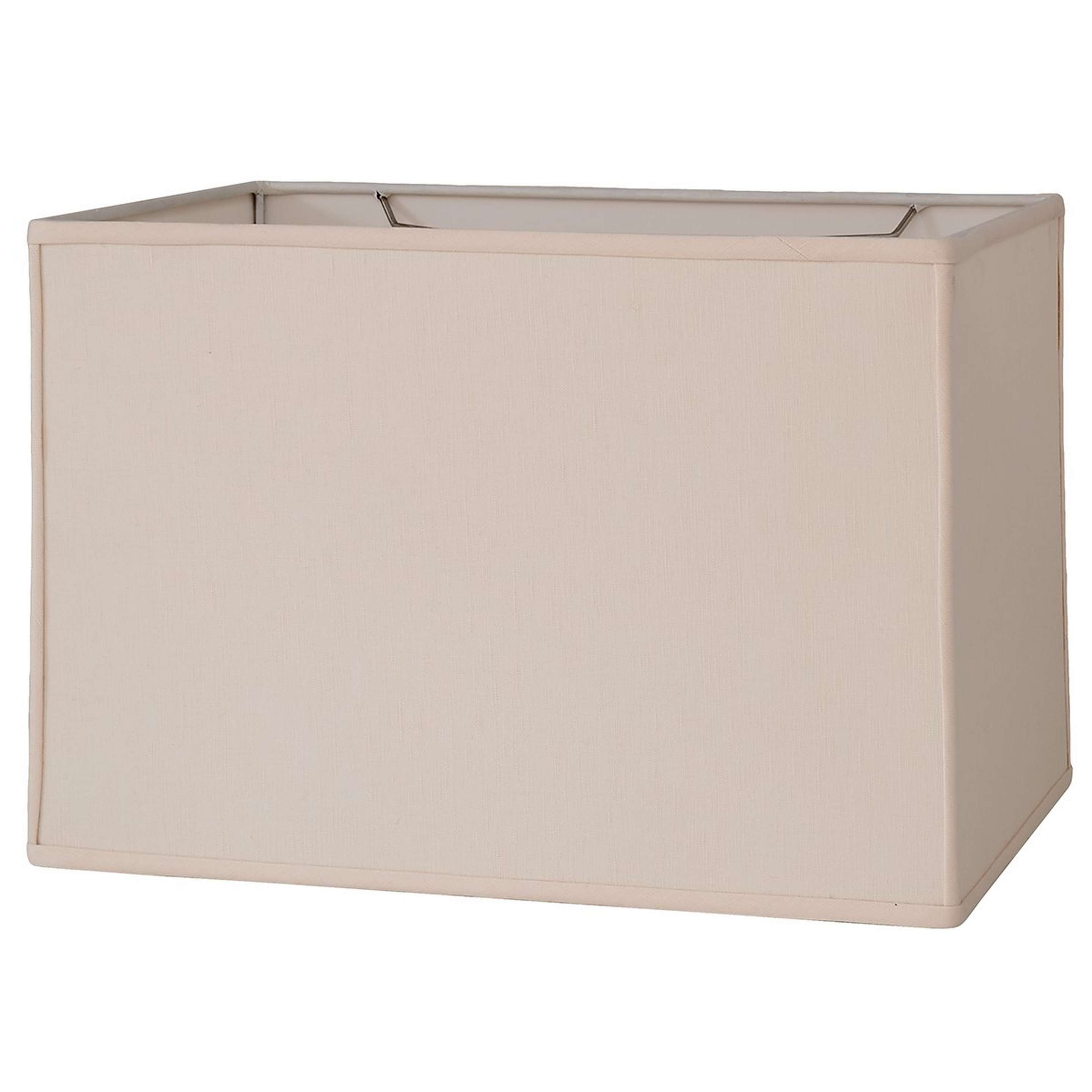 A 16" Modern Rectangular Linen Shade with Cream color