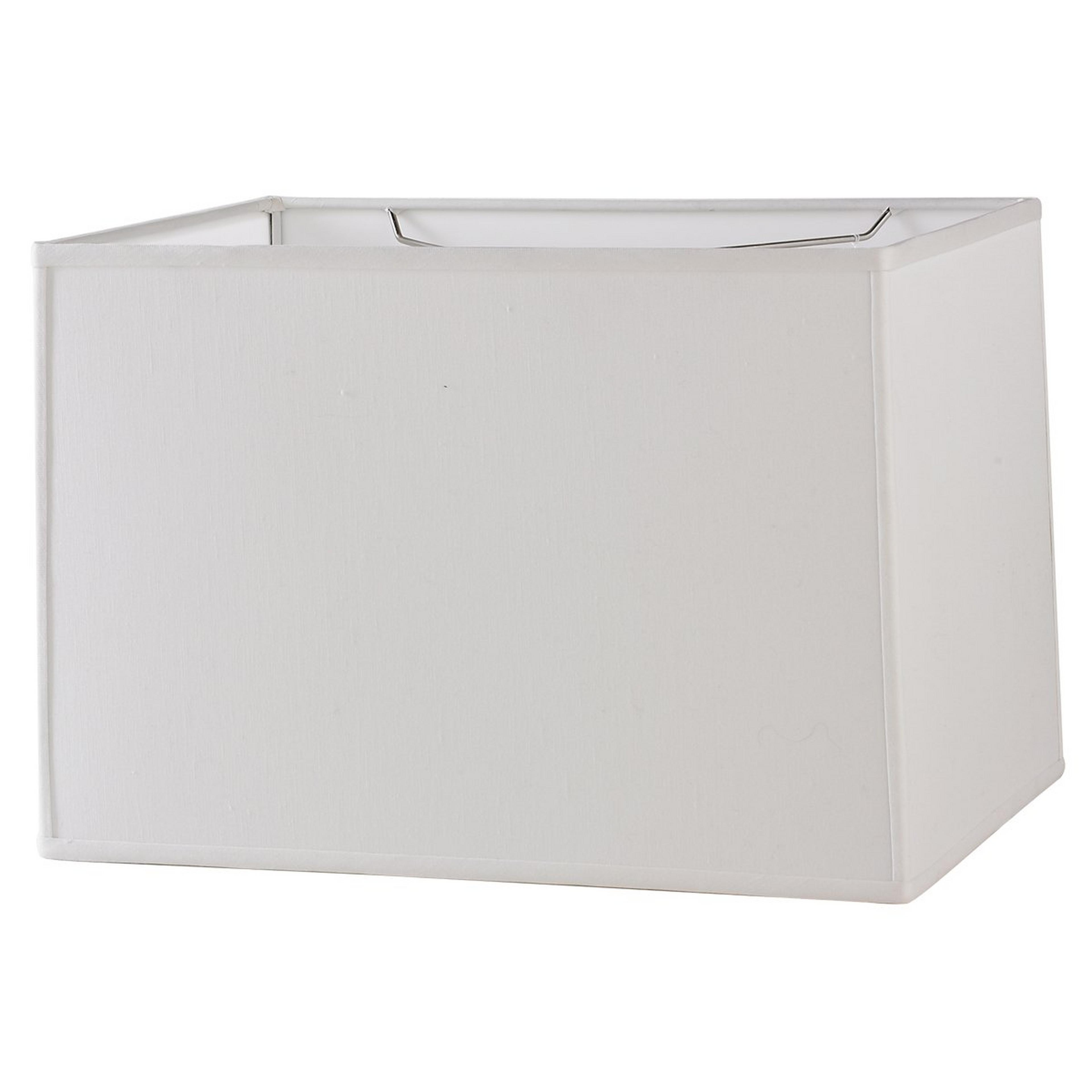 A 16" Modern Rectangular Linen Shade with White color
