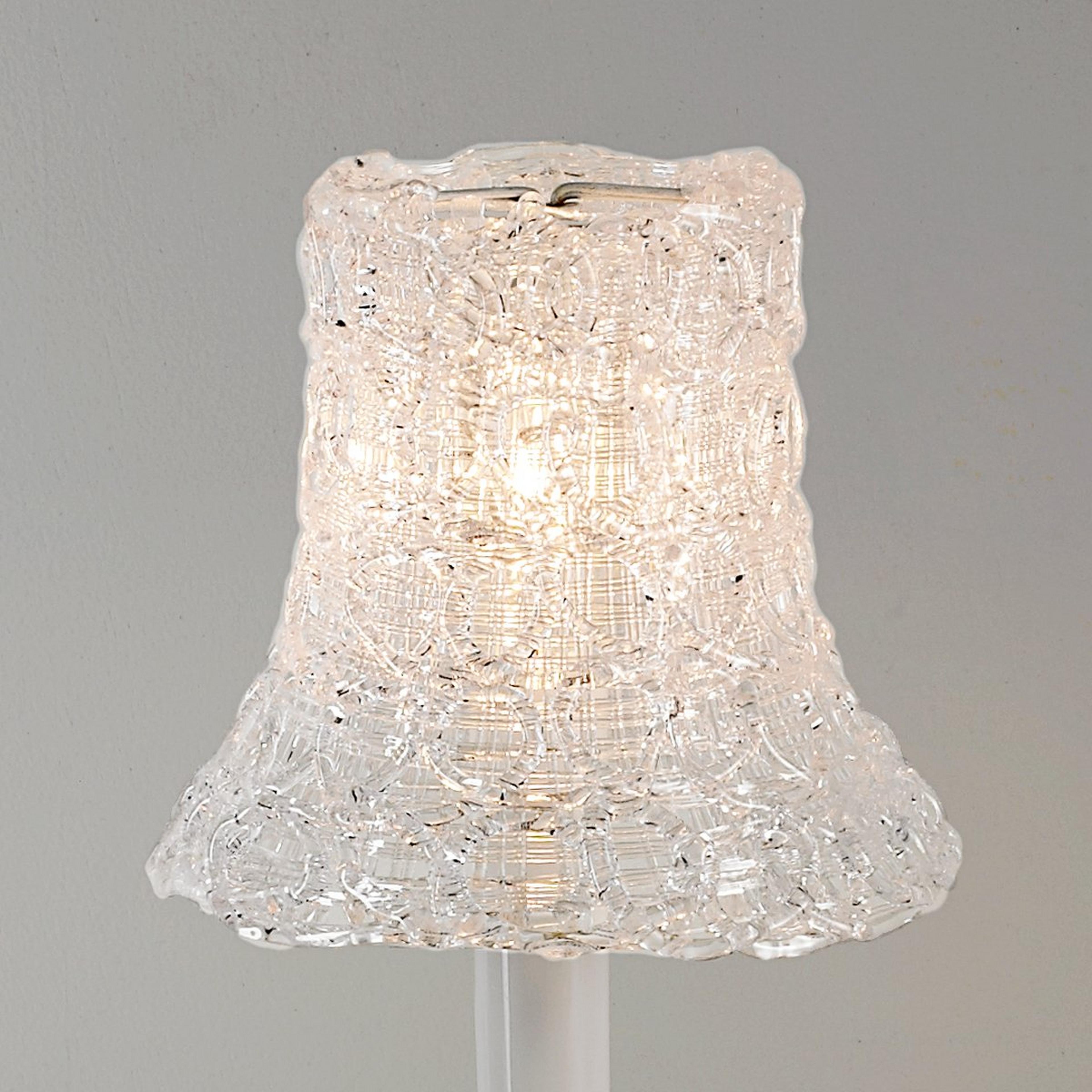 A 4" Spun Acrylic Bell Chandelier Shade - Mini with Clear color
