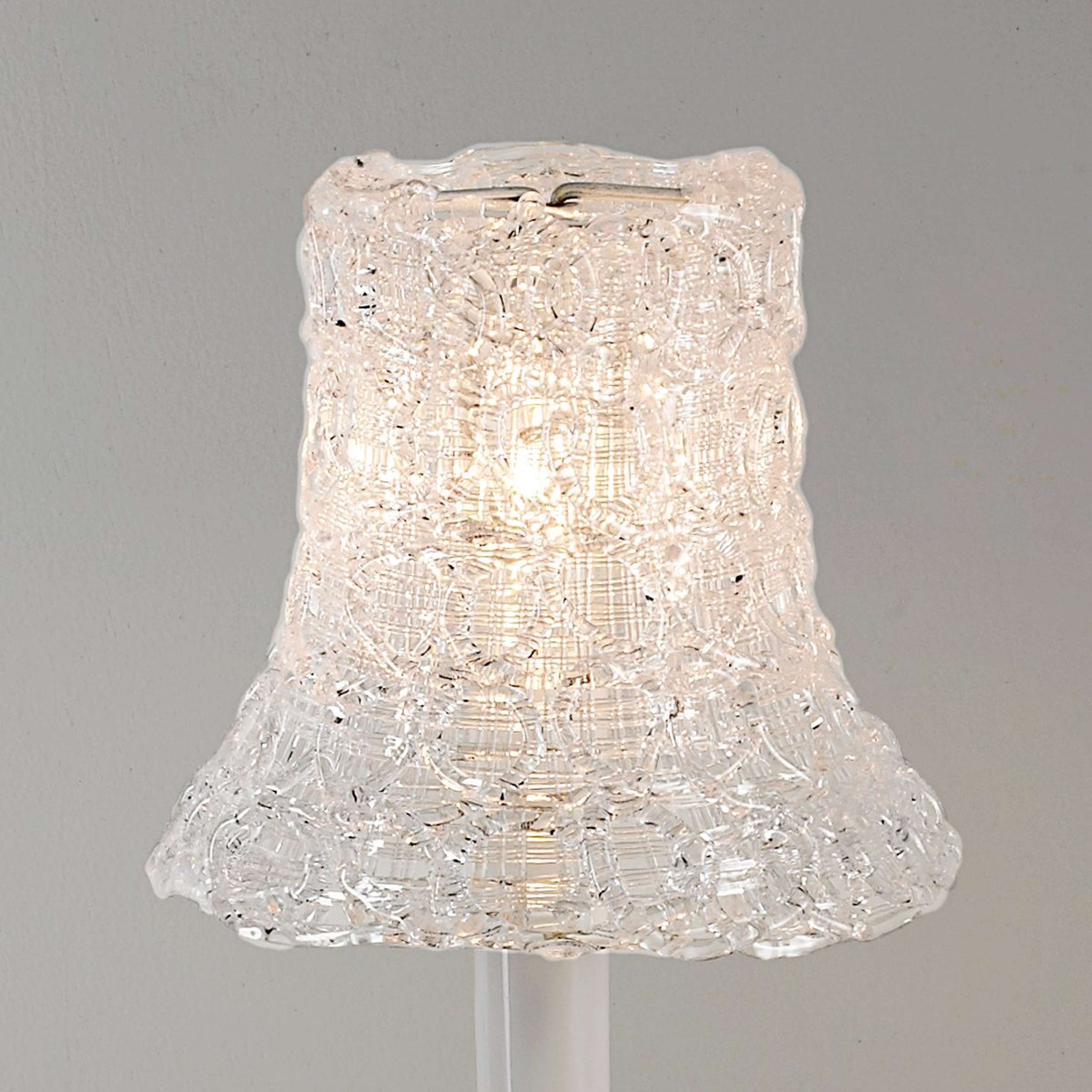 A 4" Spun Acrylic Bell Chandelier Shade - Mini with Clear color