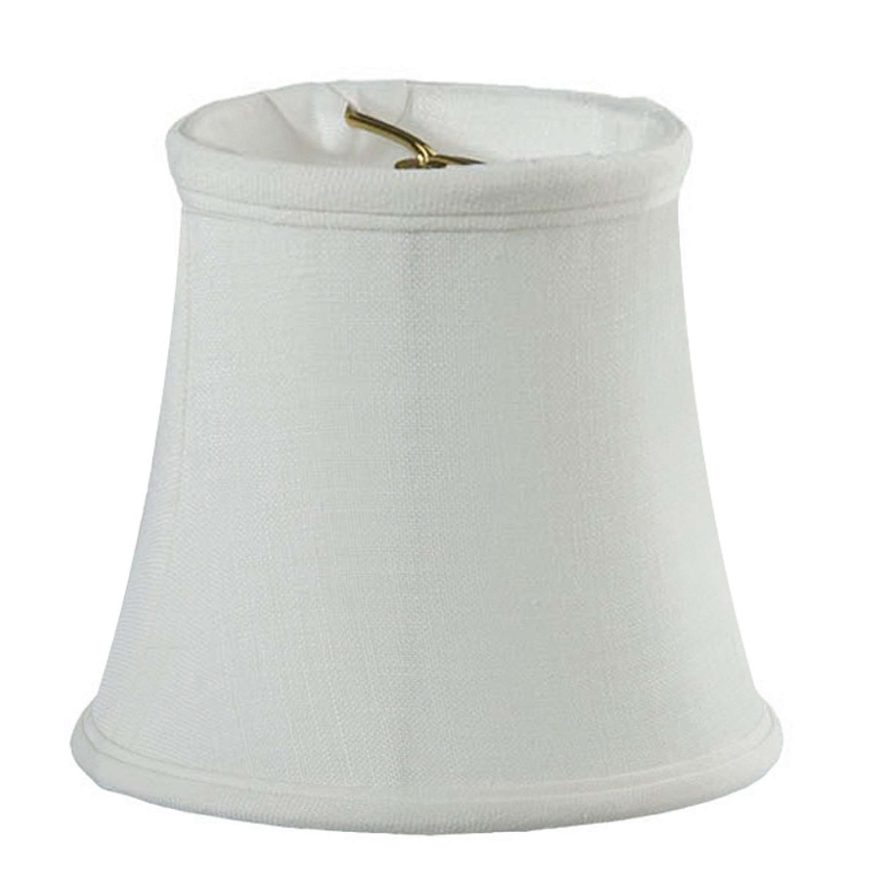 A 4" Linen Classic Bell Chandelier Shade with White color