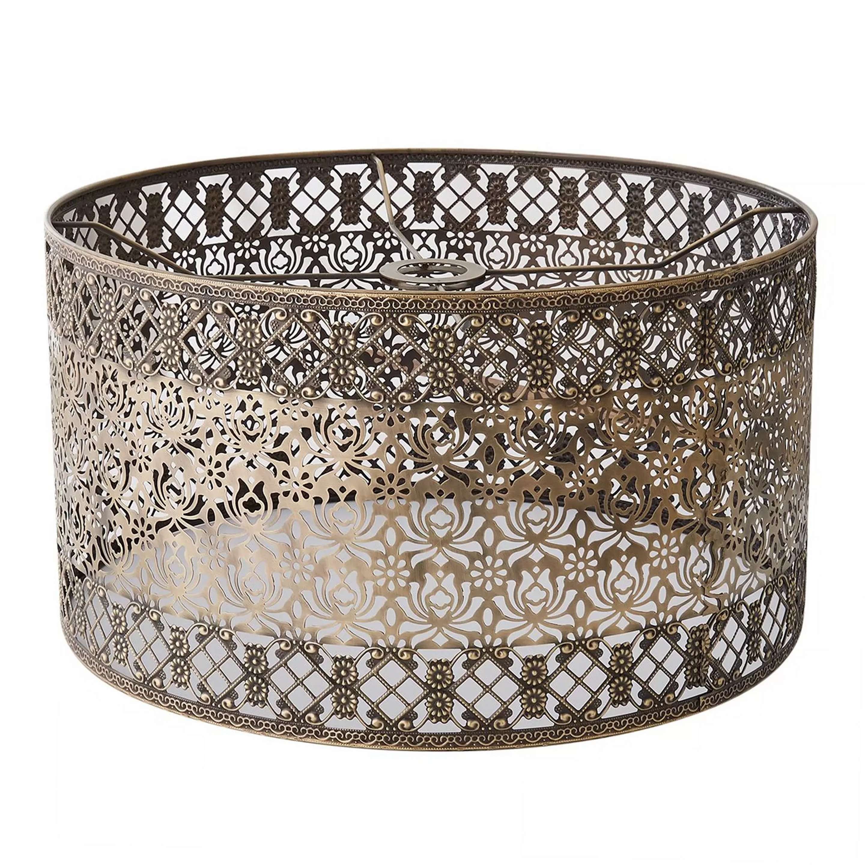18” Filigree Lotus Euro Fitter Metal Shade