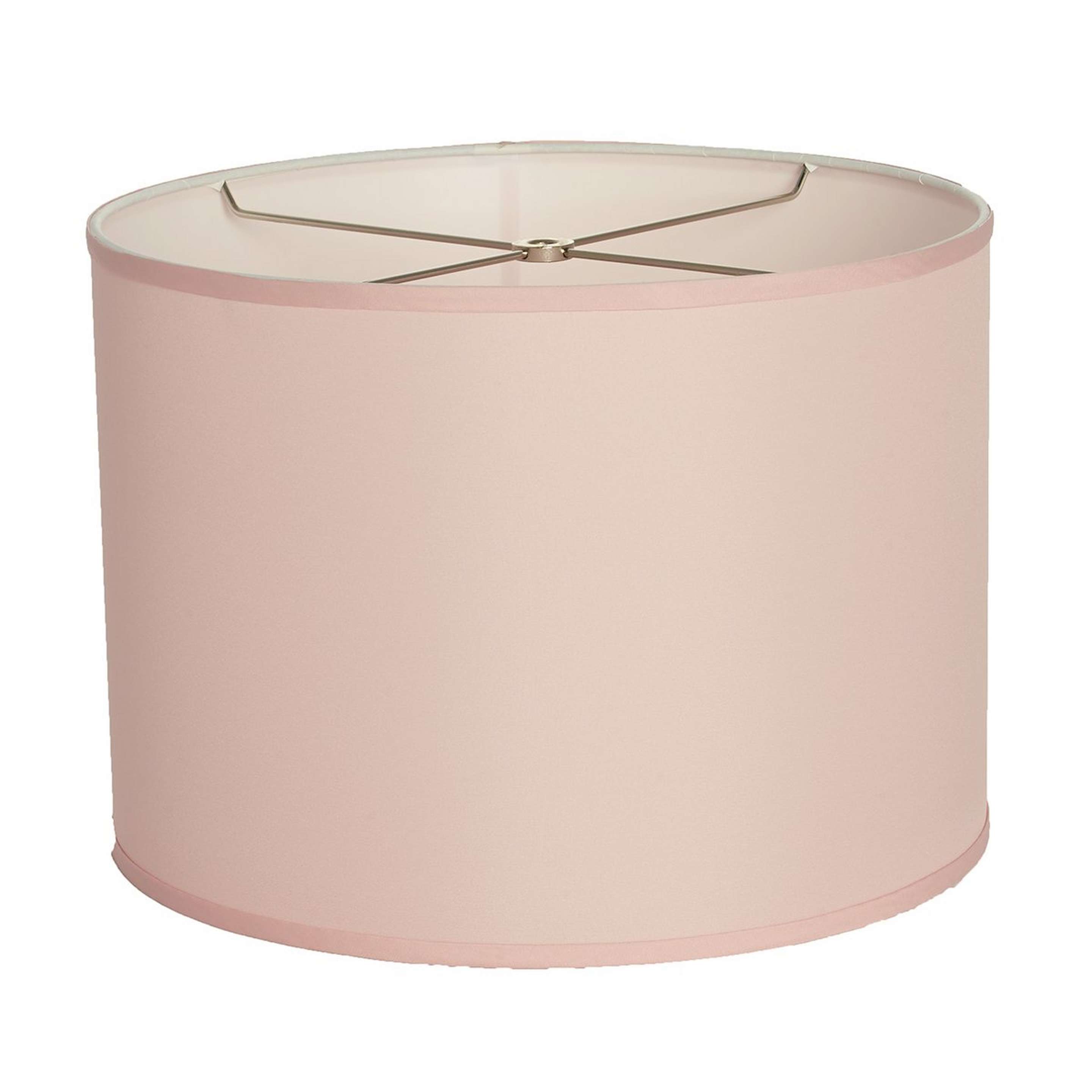 A 14" Pongee Drum Shade with Pink color