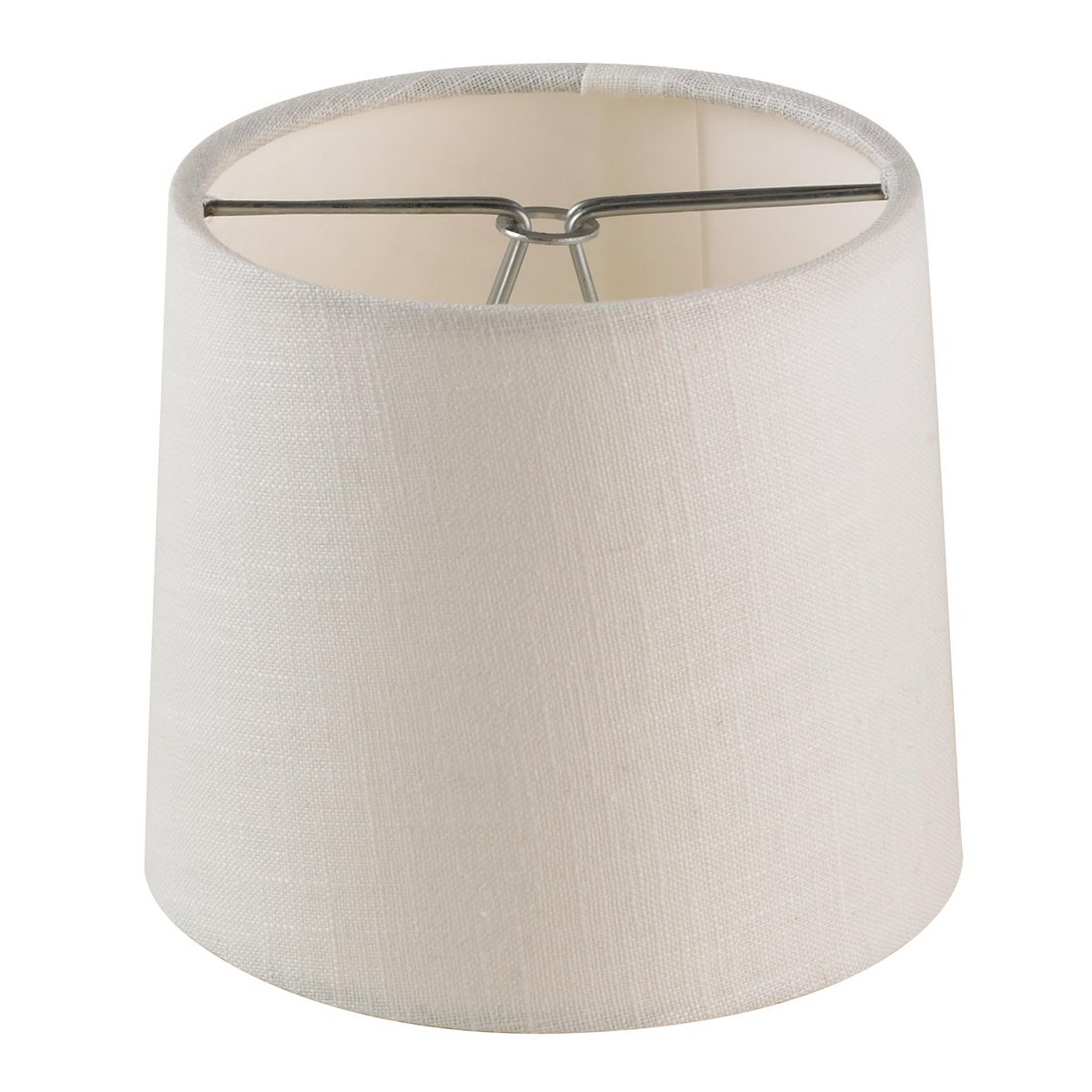 A 5" Linen Drum Chandelier Shade with White color