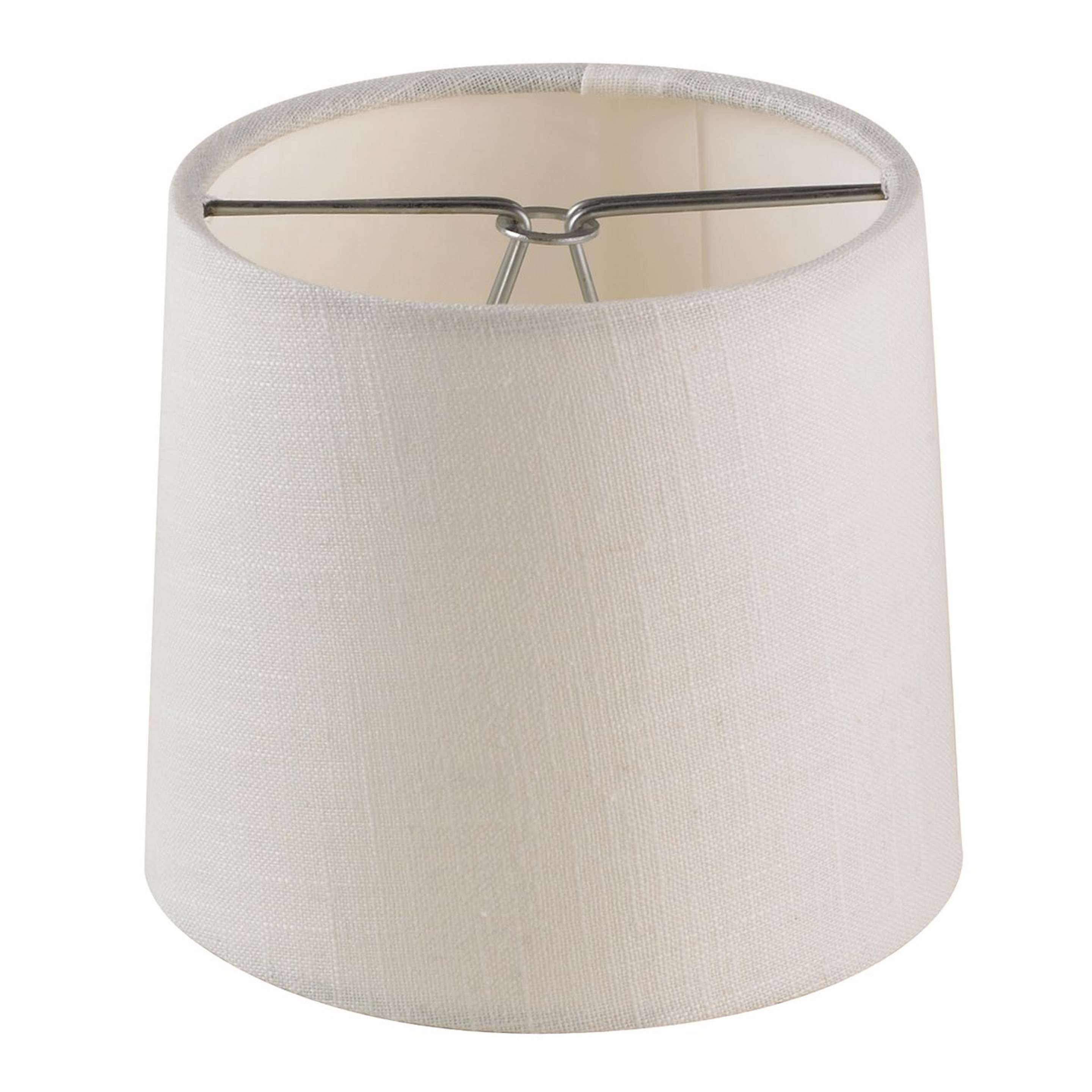 A 5" Linen Drum Chandelier Shade with White color