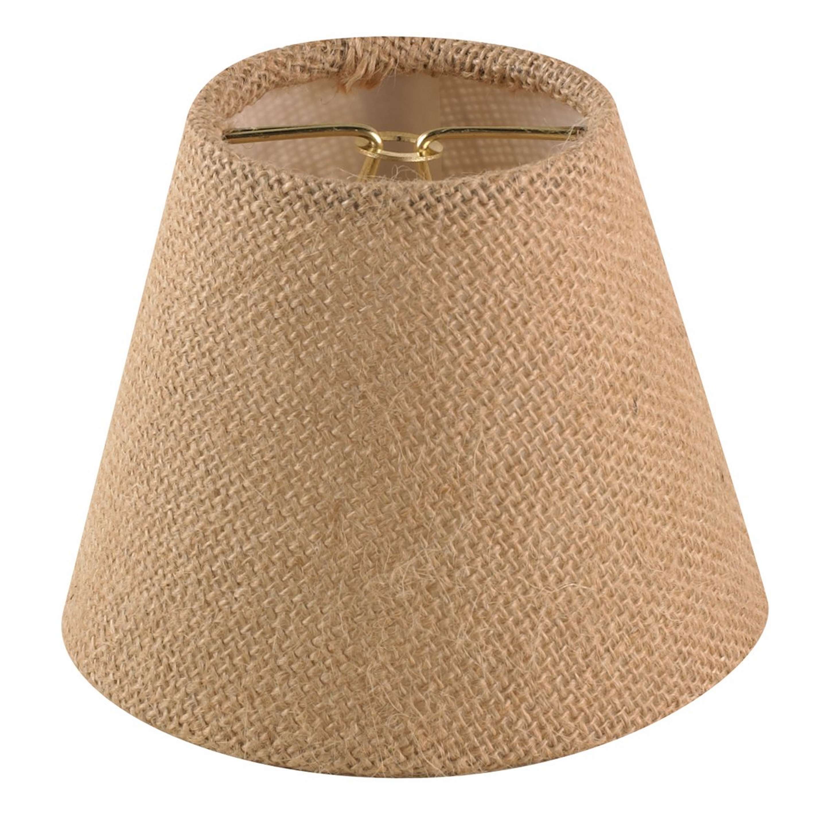 A 5" Burlap Empire Chandelier Shade with Beige color