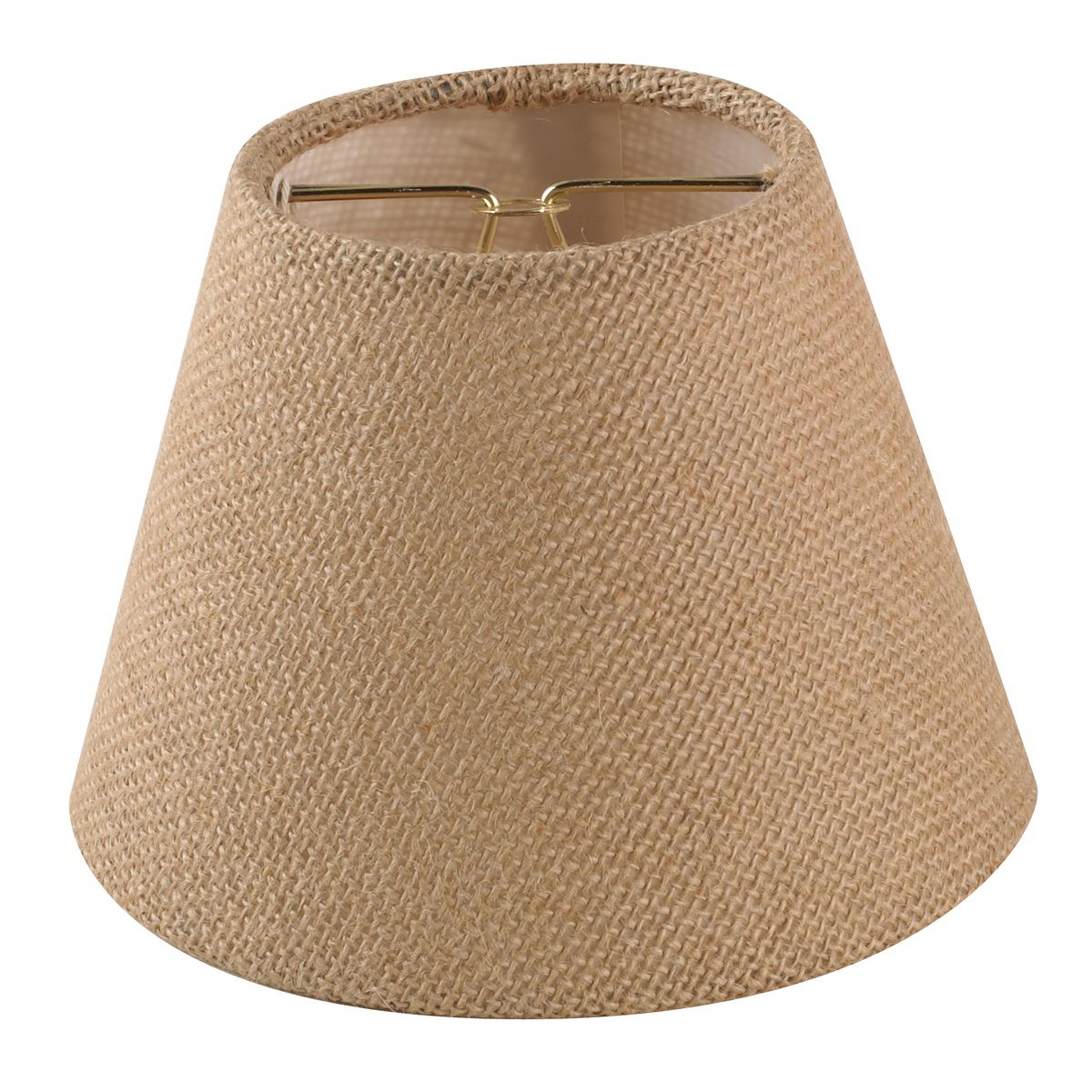 A 6" Burlap Empire Chandelier Shade with Beige color