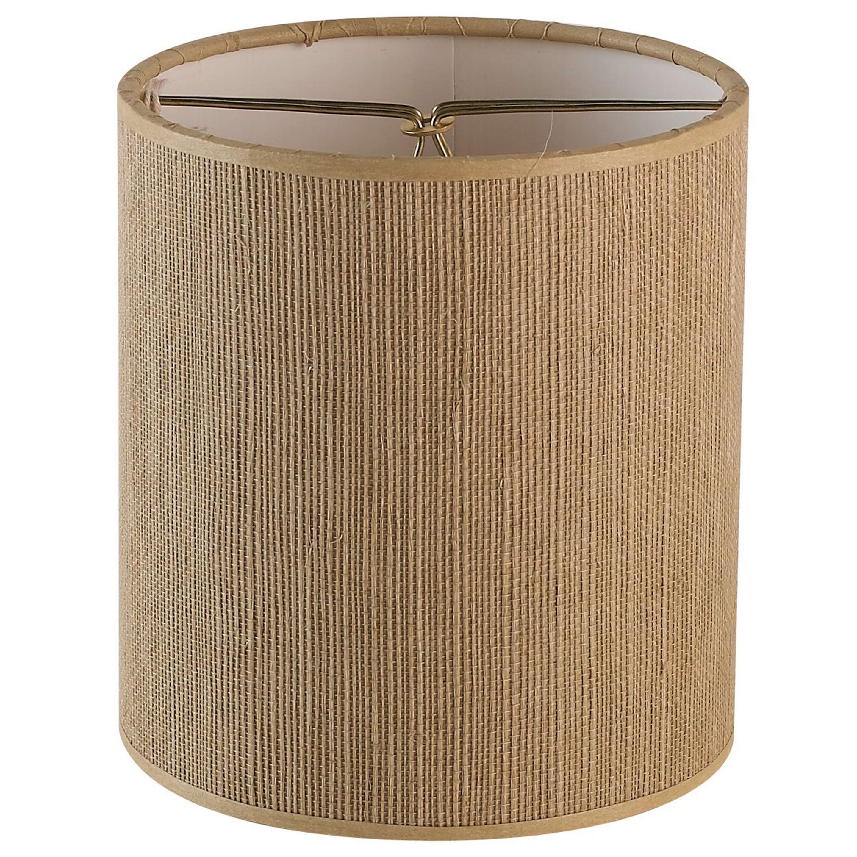 A 5" Finely Woven Grass Cloth Chandelier Shade with Tan color