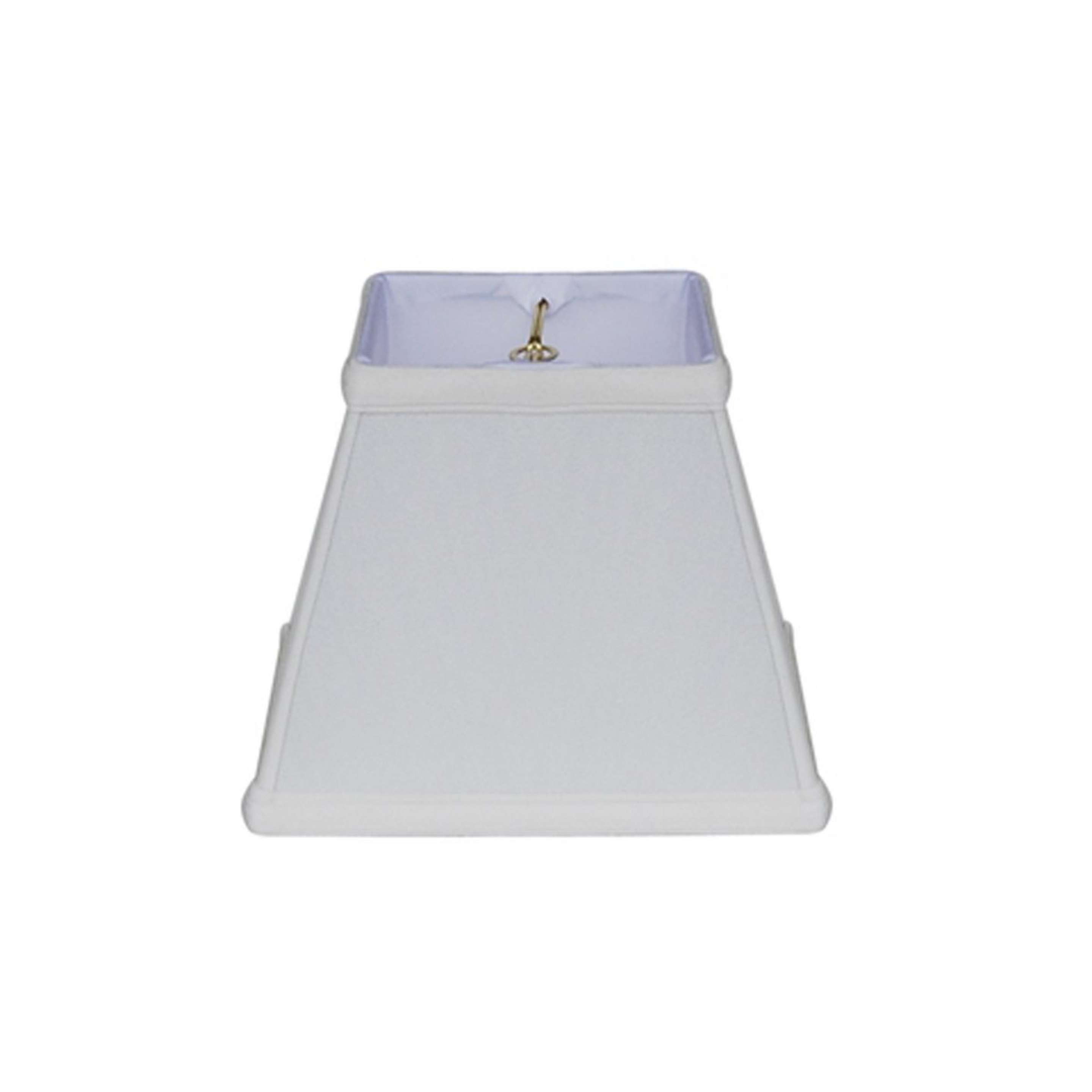 A 7" Straight Square Tapered Chandelier Shade with Ivory / Brass color