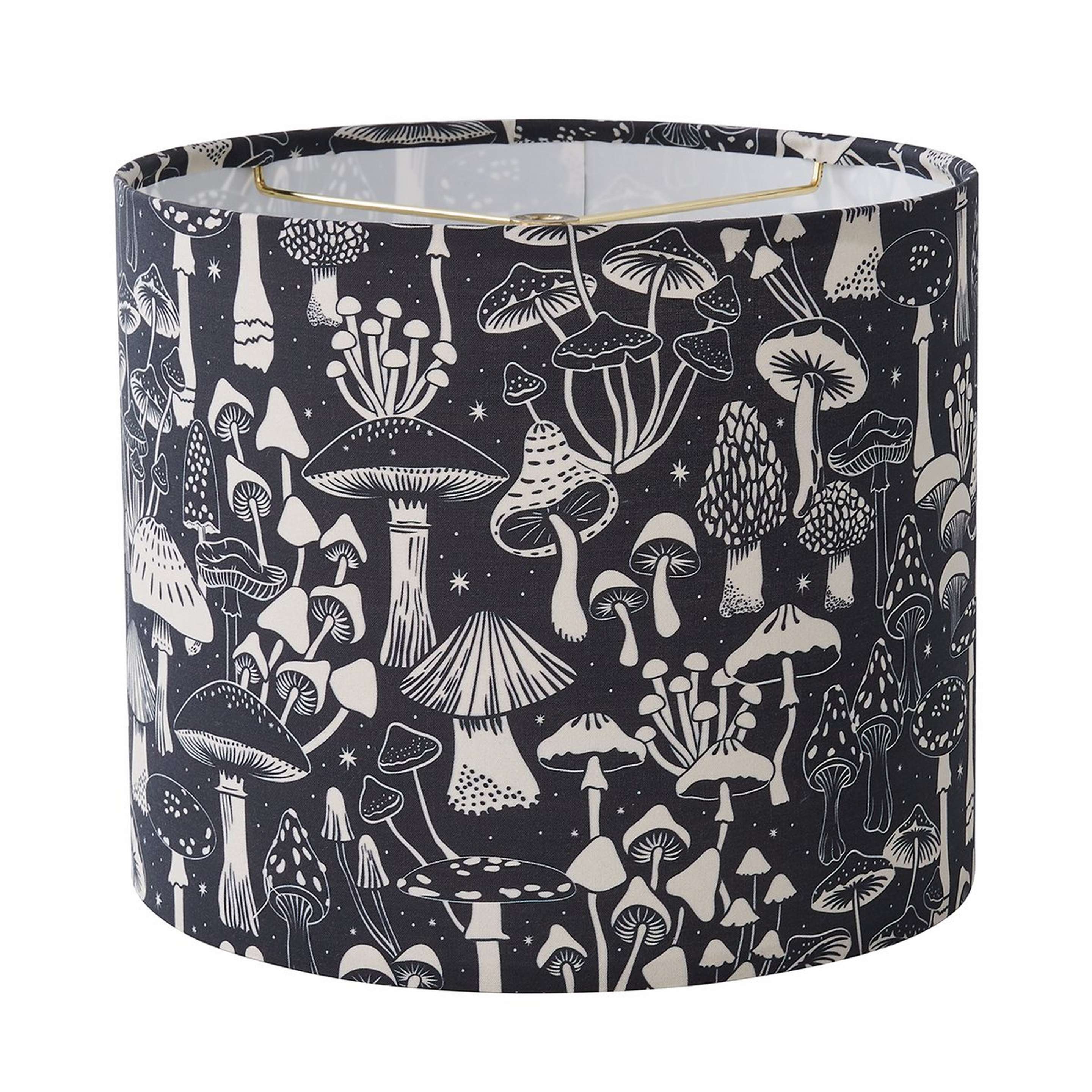 A 12" Fairy Ring Rolled Edge Shade with Black / White color