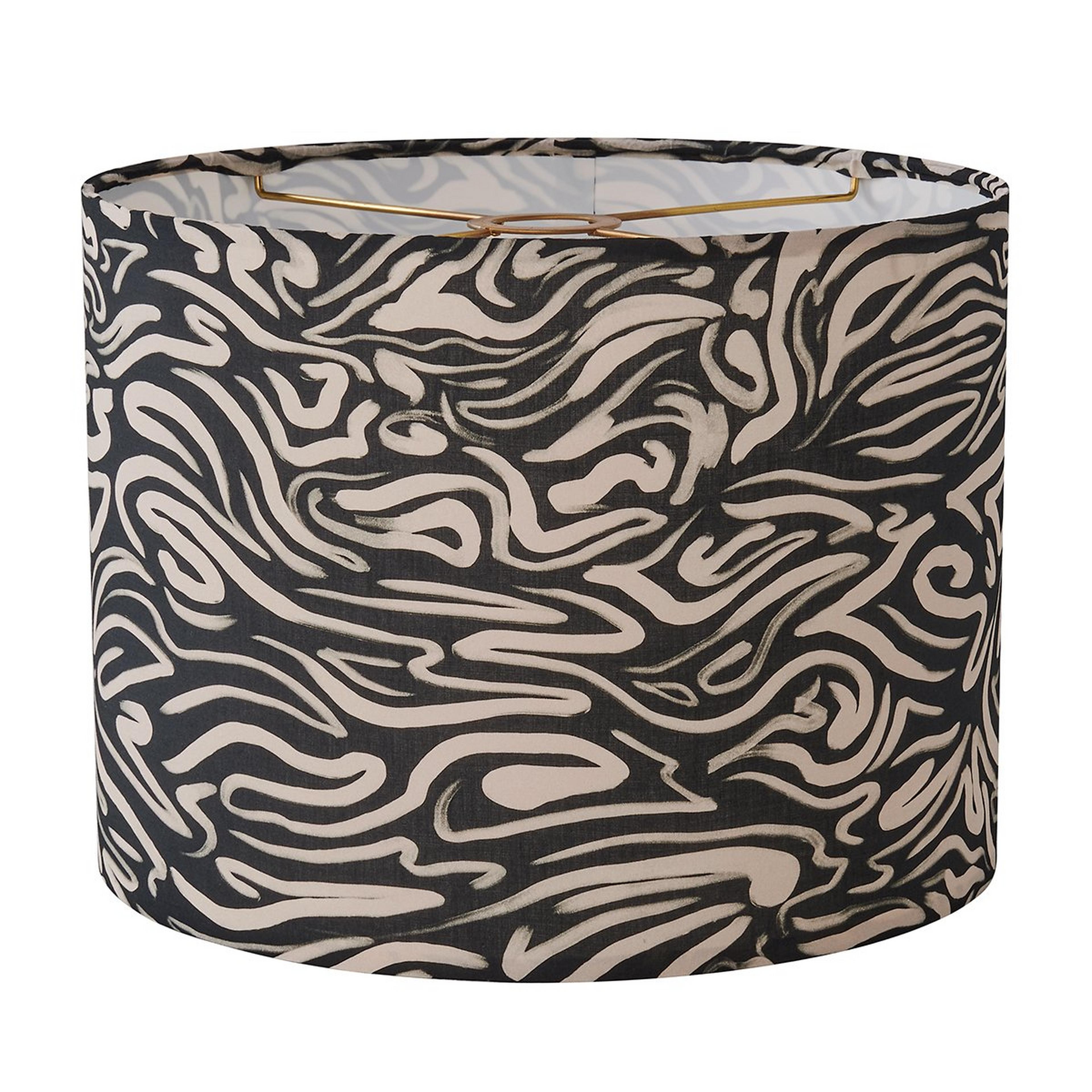 A 14" Inked Rolled Edge Shade with Black / White color