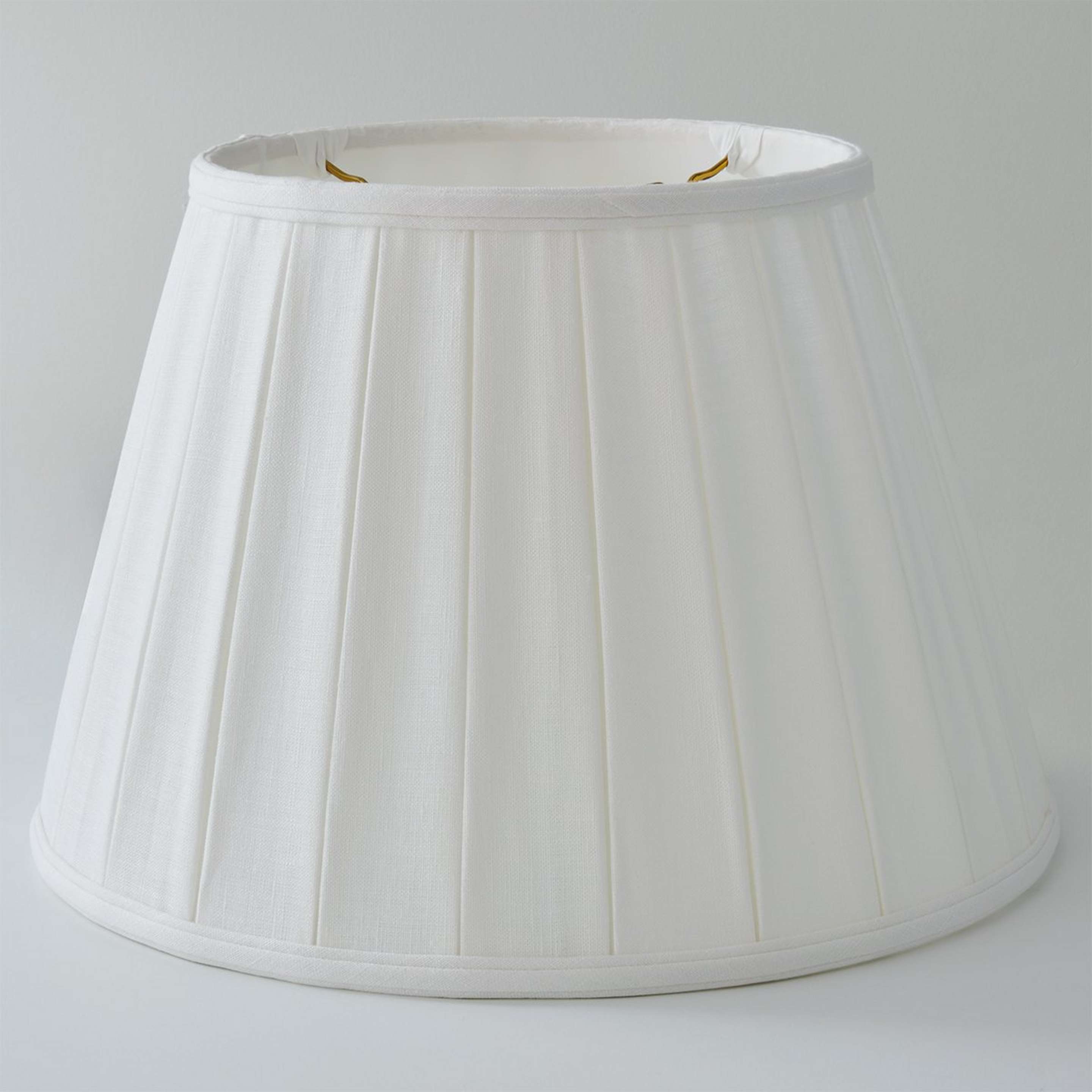 A 16" Empire Linen Shade with Bone color
