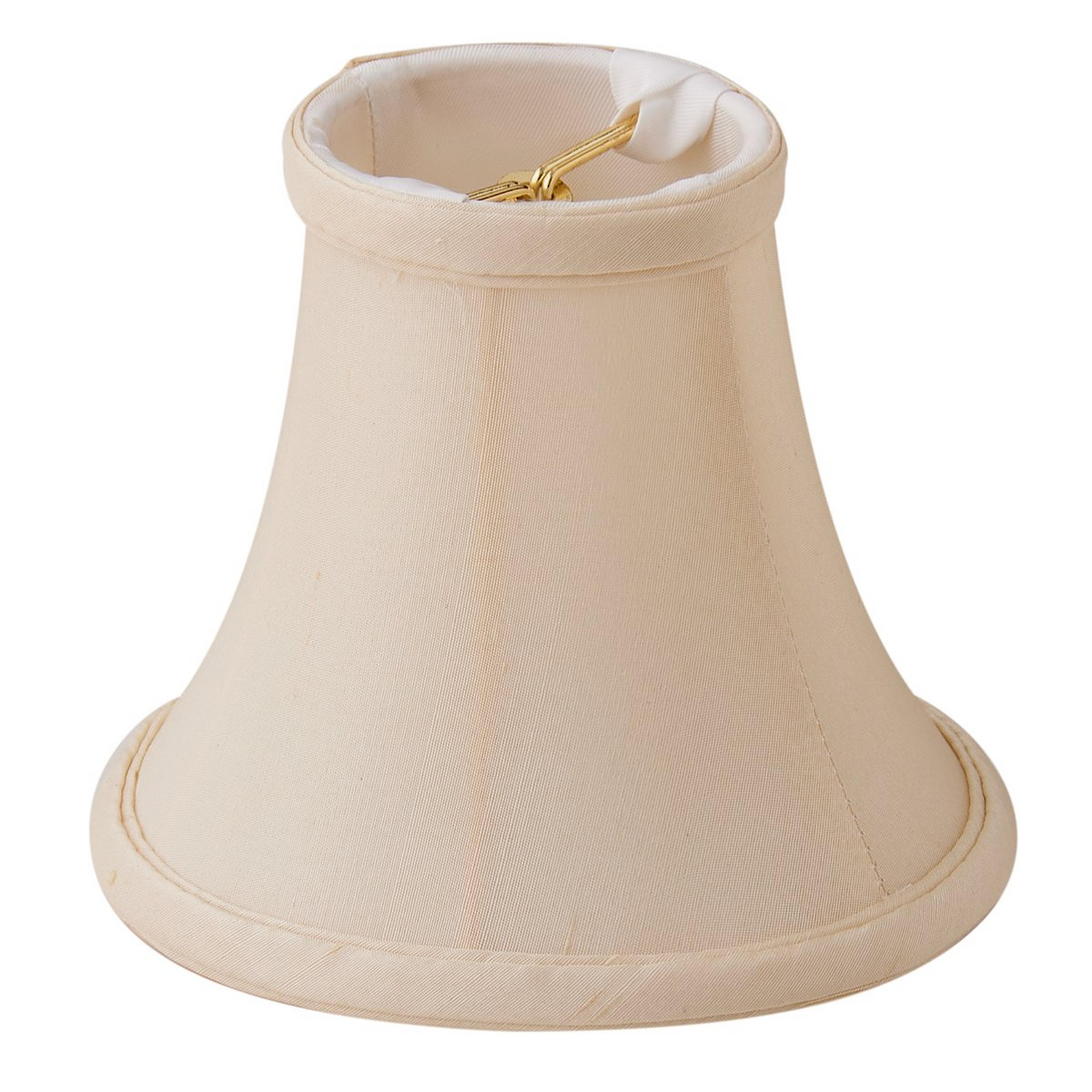 A 5" Cream Silk Bell Chandelier Shade with Cream color