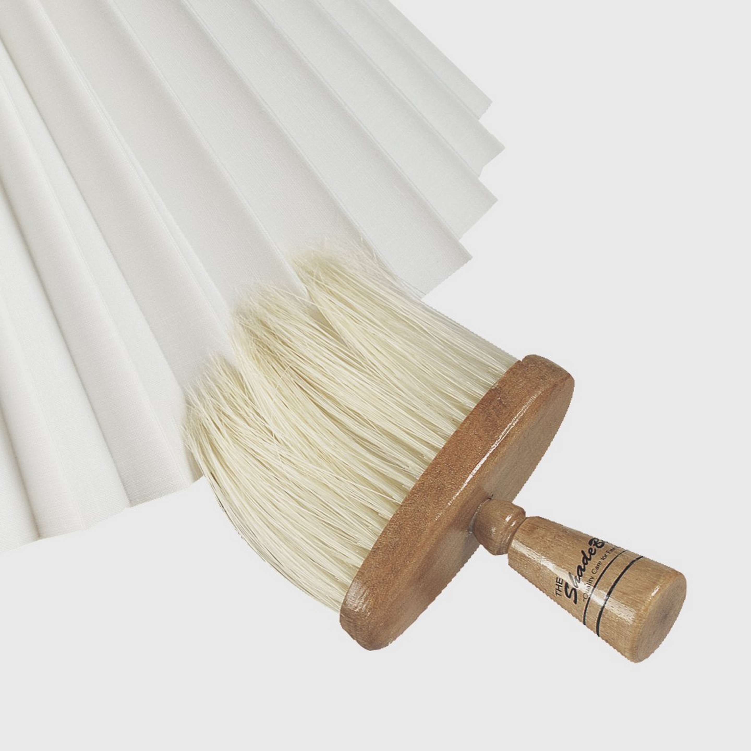 A Lamp Shade Cleaning Brush with Wood / Cream color