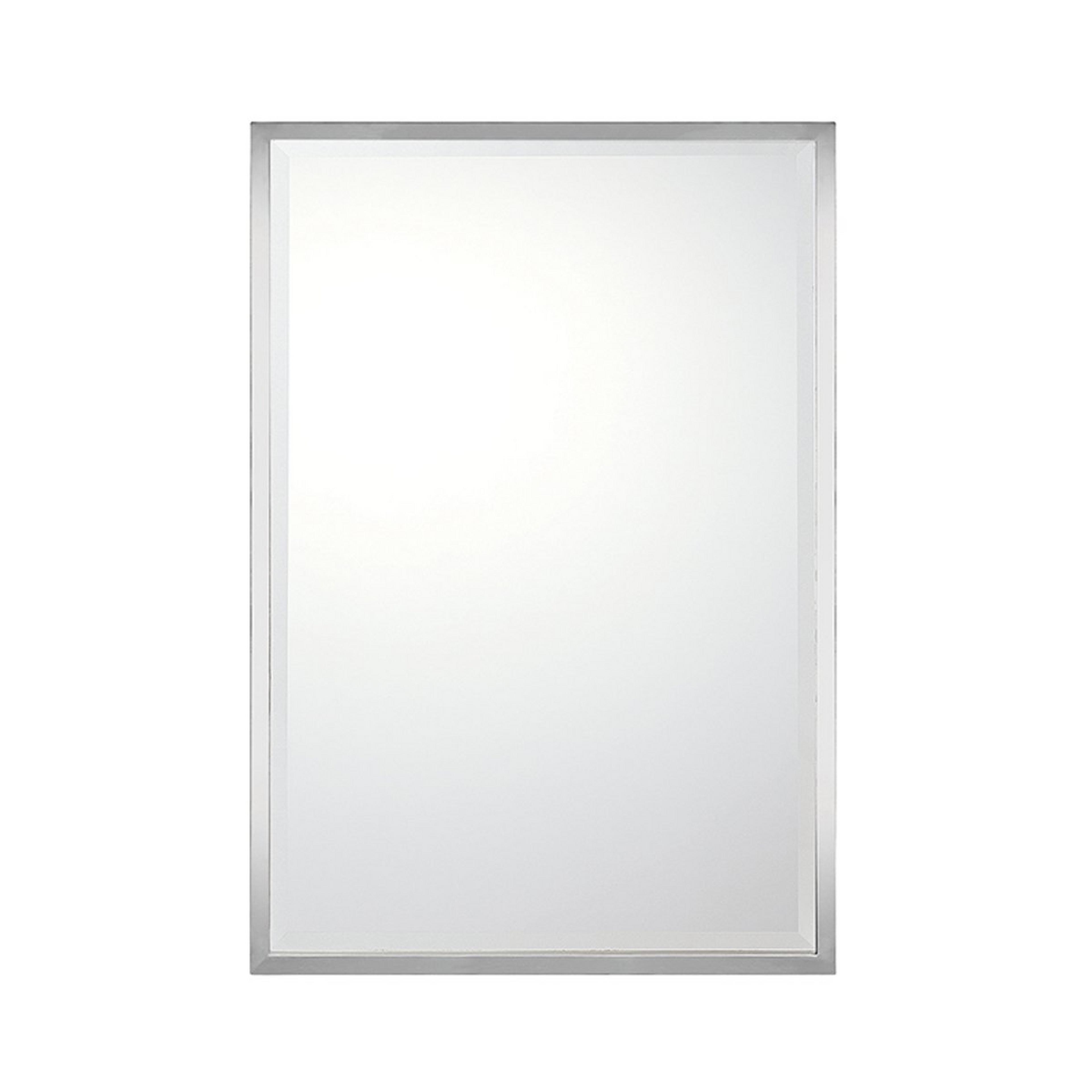 A Rectangle Simple Mirror with Polished Nickel color