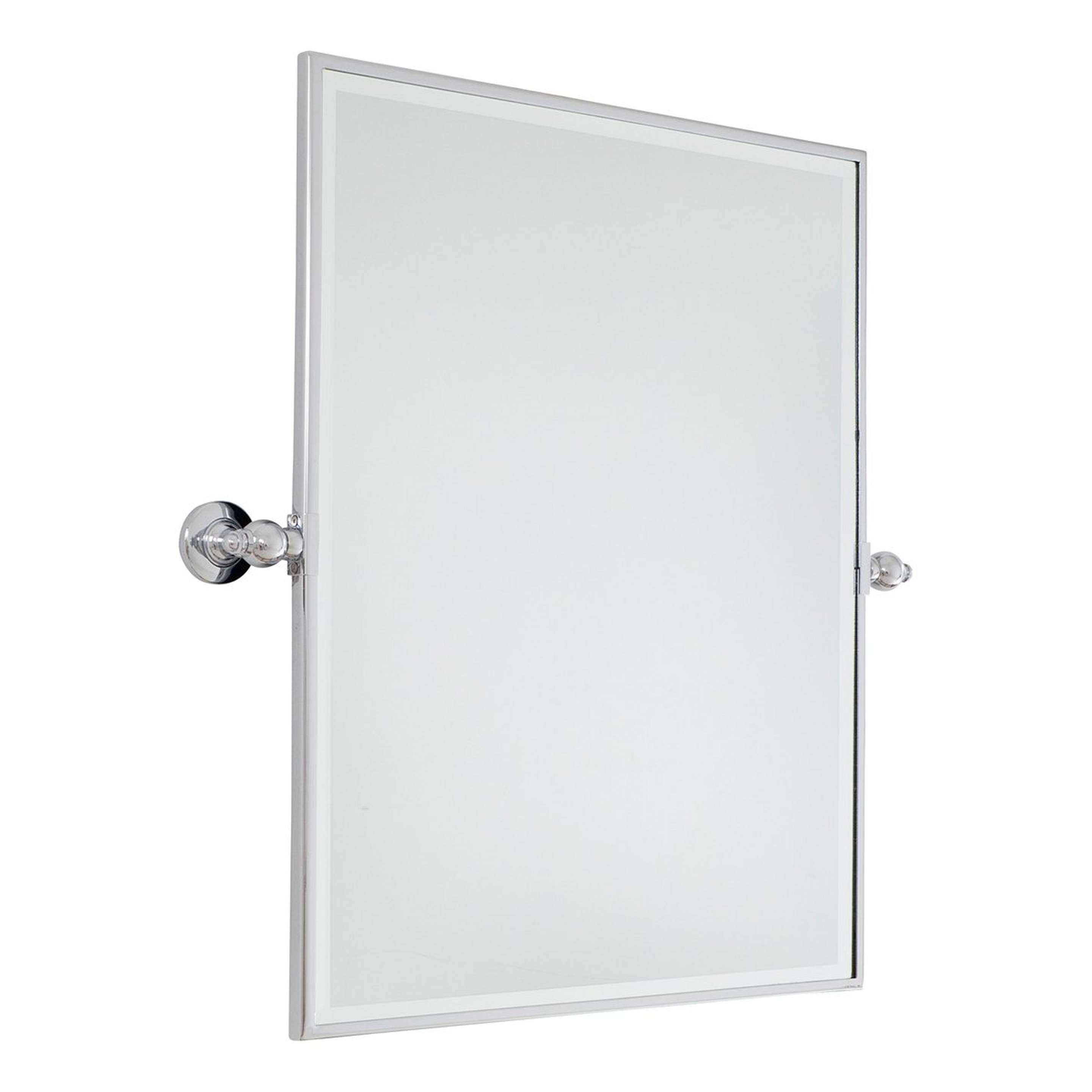 A Rectangular Tilt Bathroom Mirror - Small with Chrome color