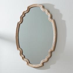 Aged Wood Shield Mirror
