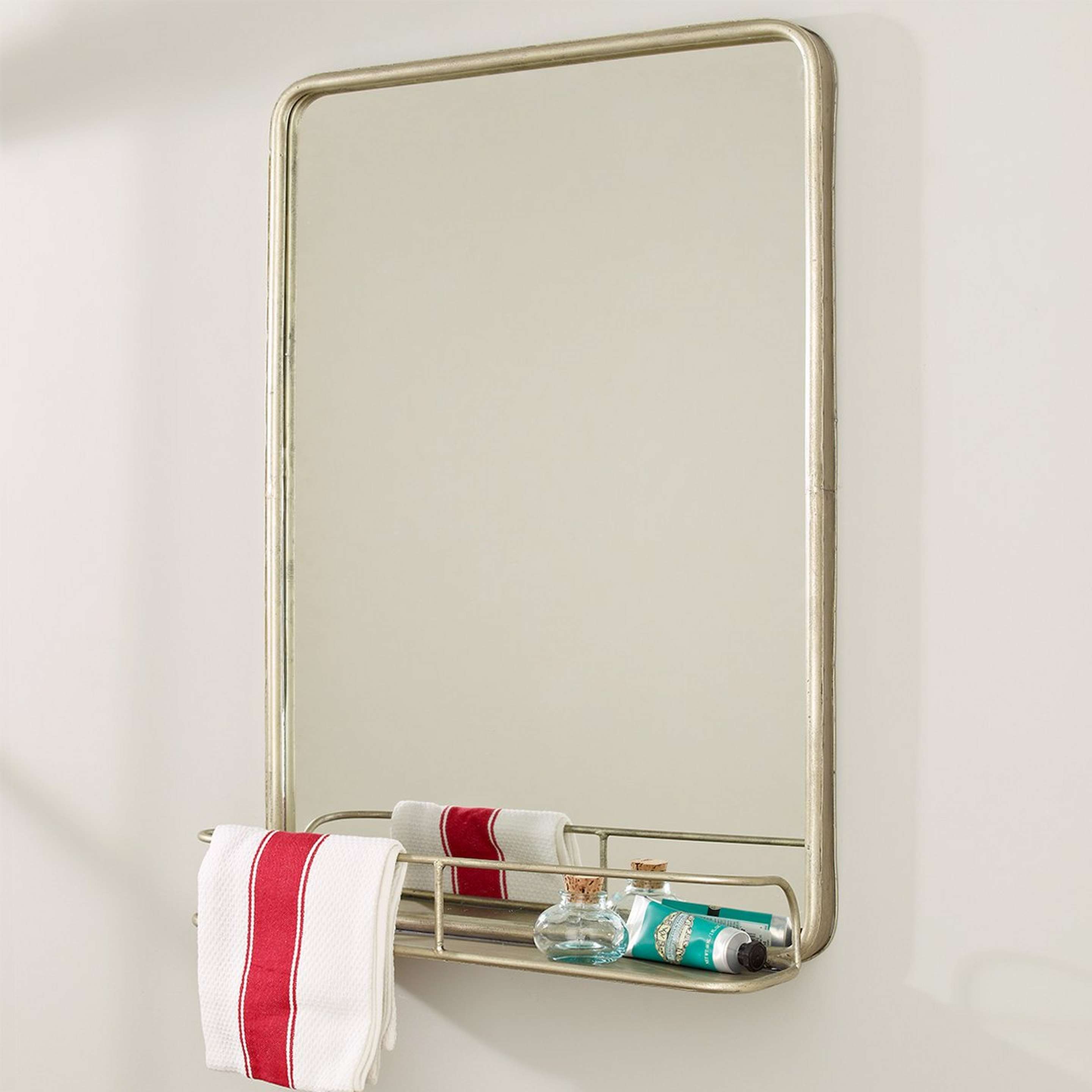 SMALL MIRROR WITH SHELF | $176