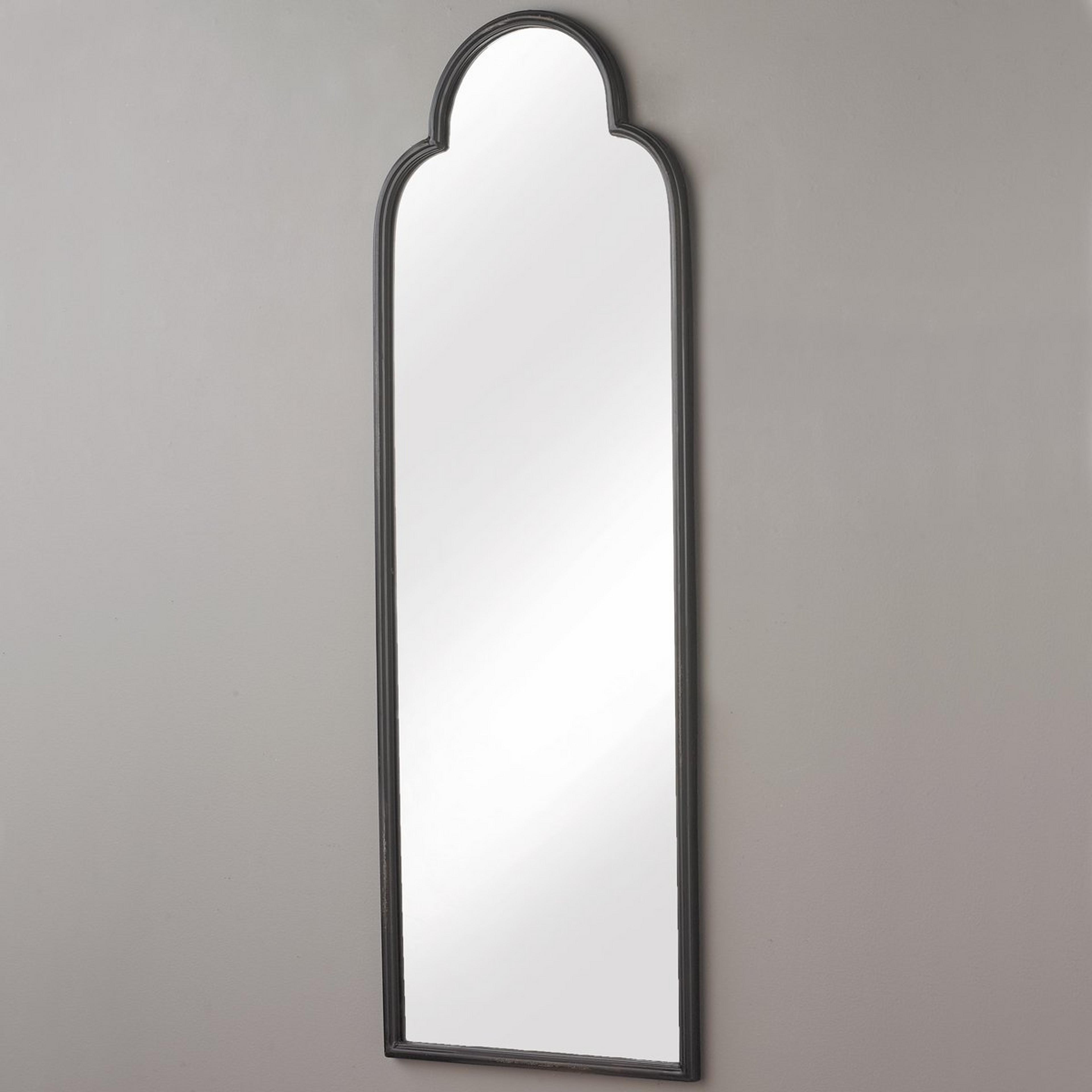 A Arched Iron Framed Mirror with undefined color