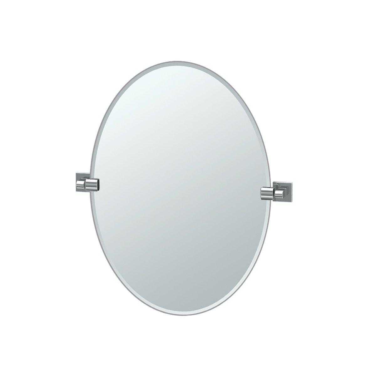 Pivoting Beveled Oval Mirror Small