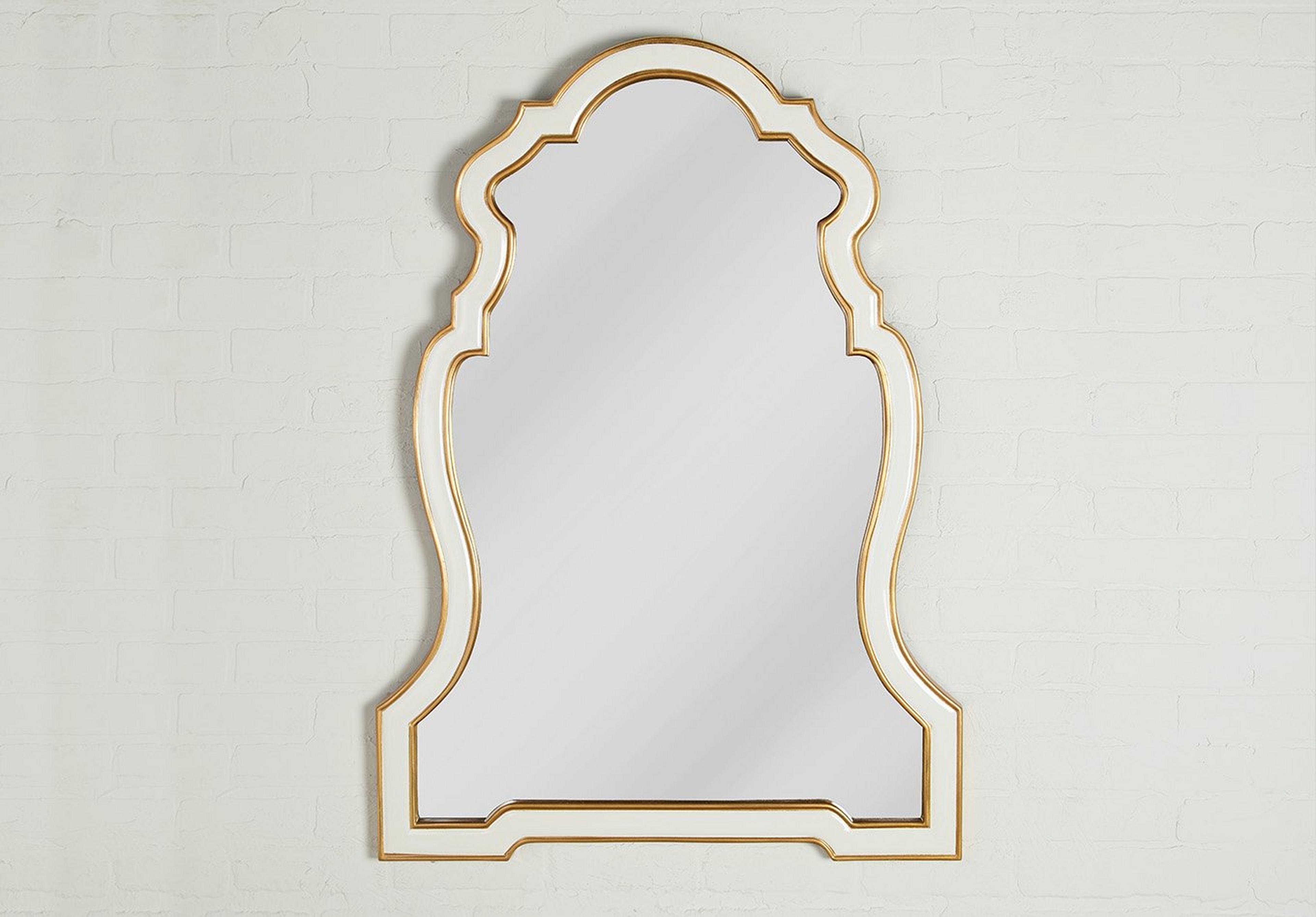 Two-Tone Intricate Arched Mirror