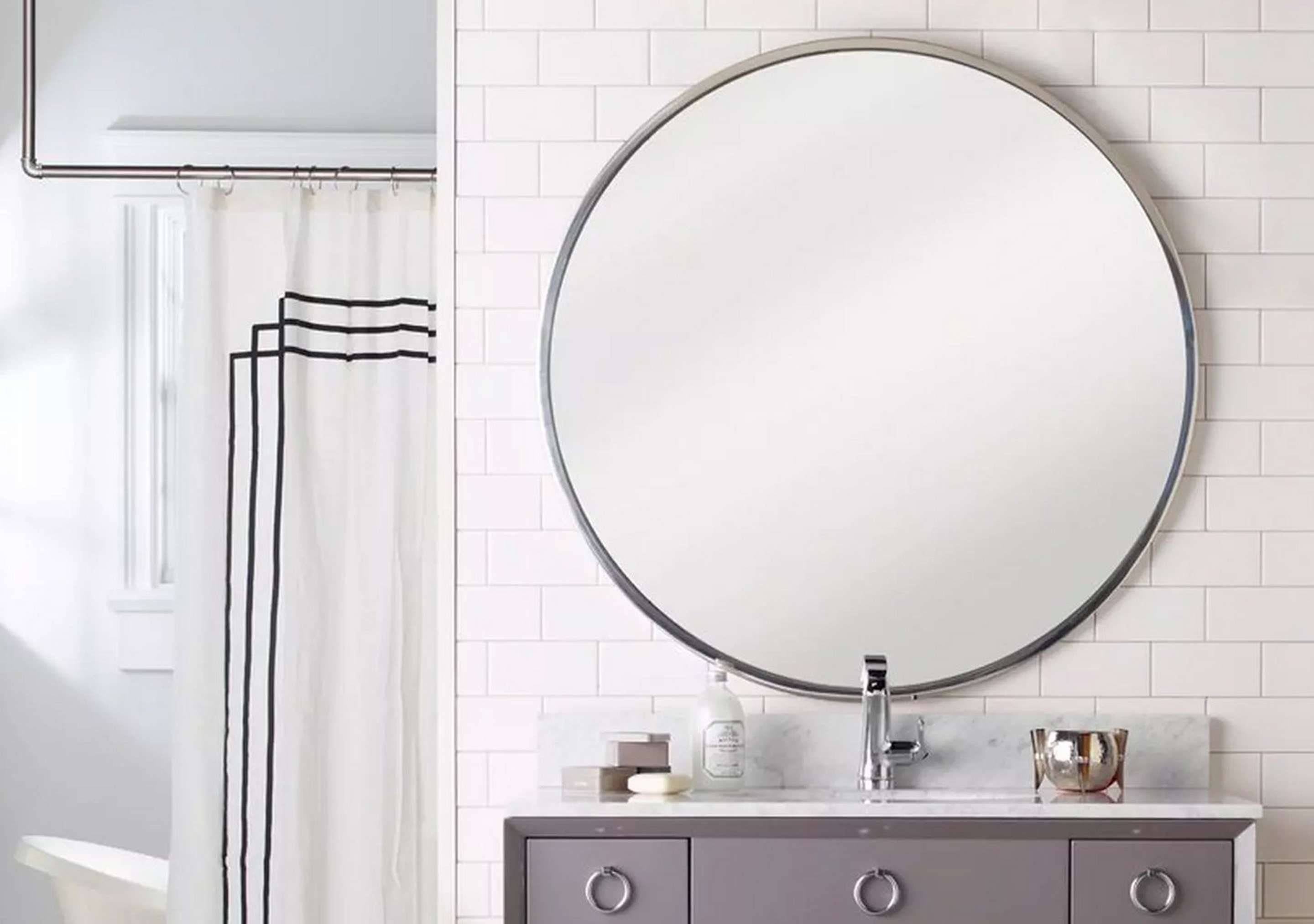 Stainless Steel Perfectly Round Mirror