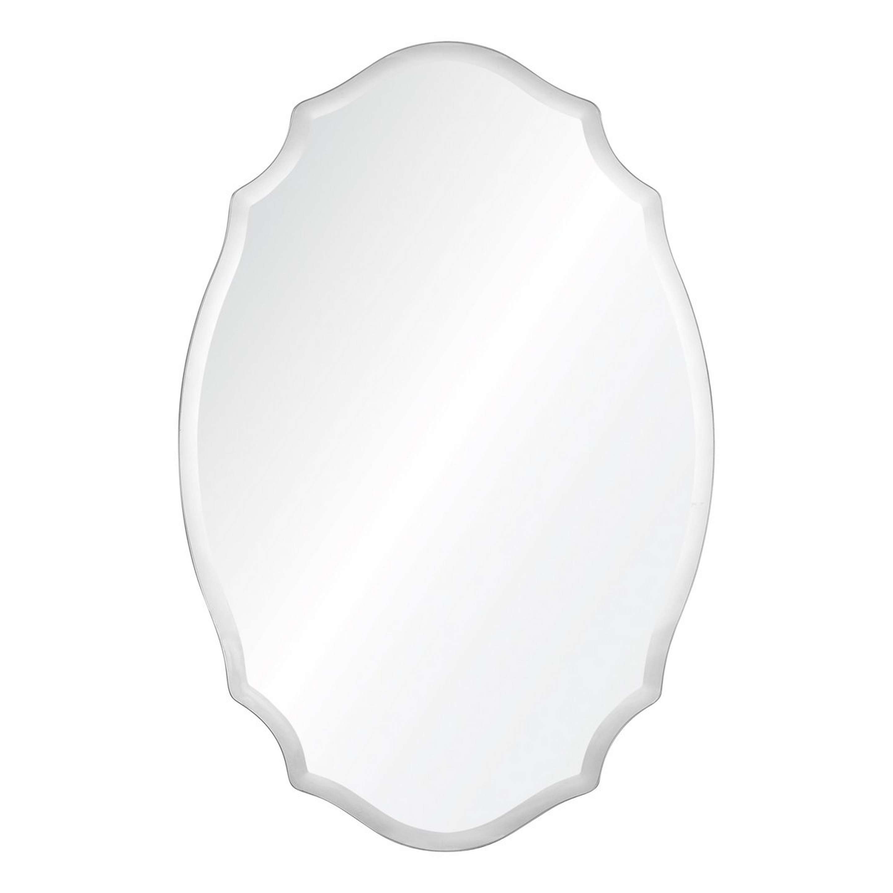 A 36x24 Frameless Shield Mirror with undefined color