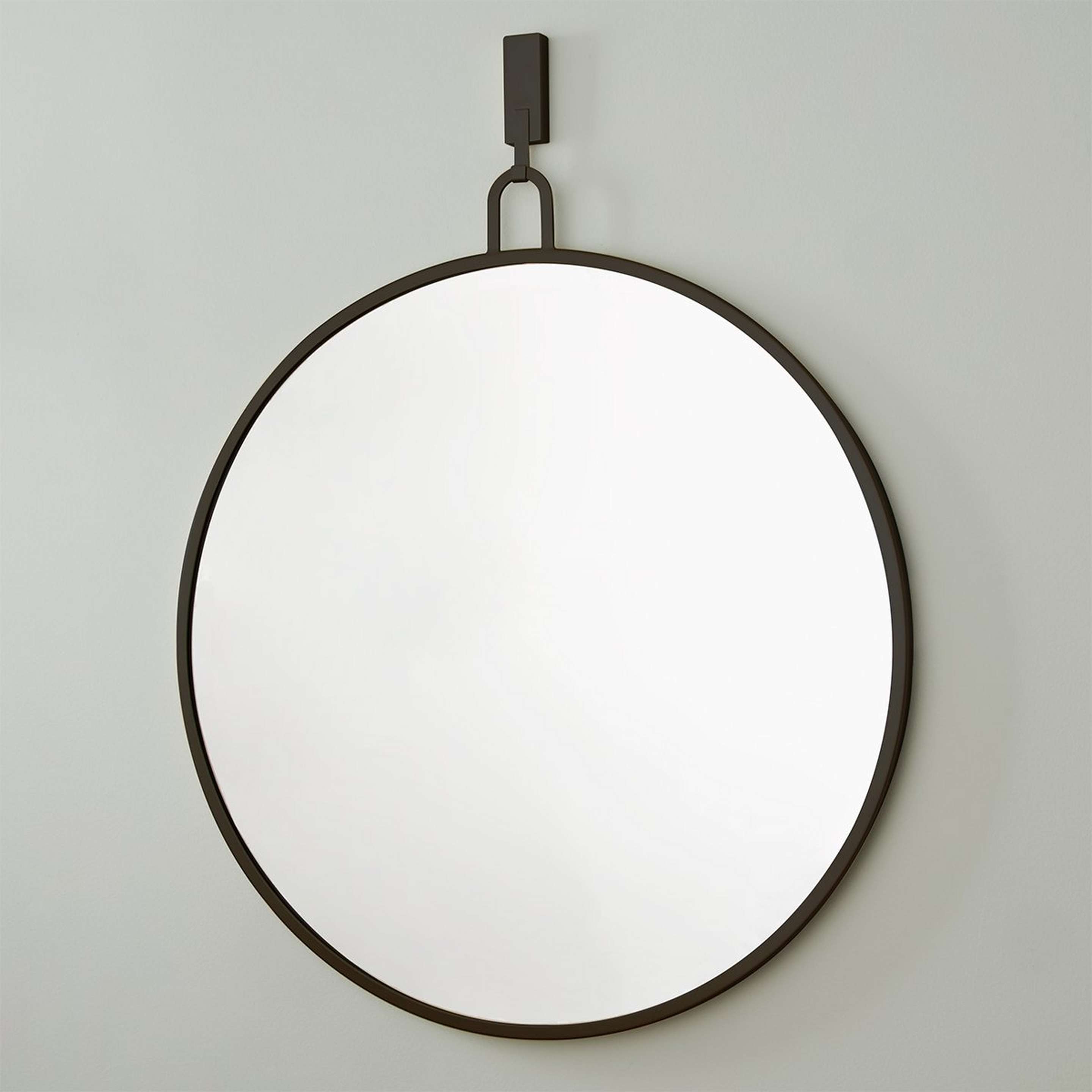 A 30" Henlein Mirror - Round with Black color
