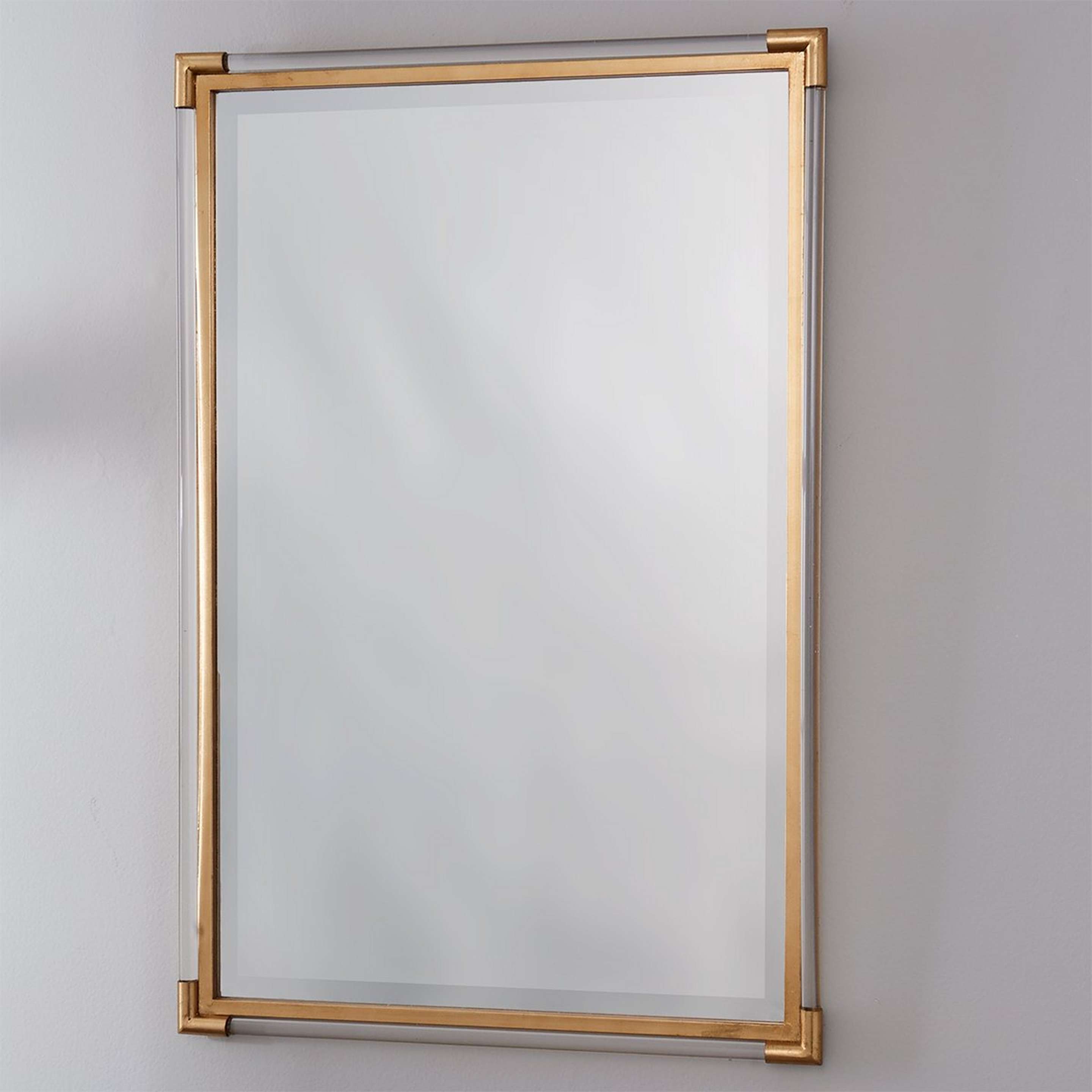 A Bailey Mirror with Gold / Clear Acrylic color