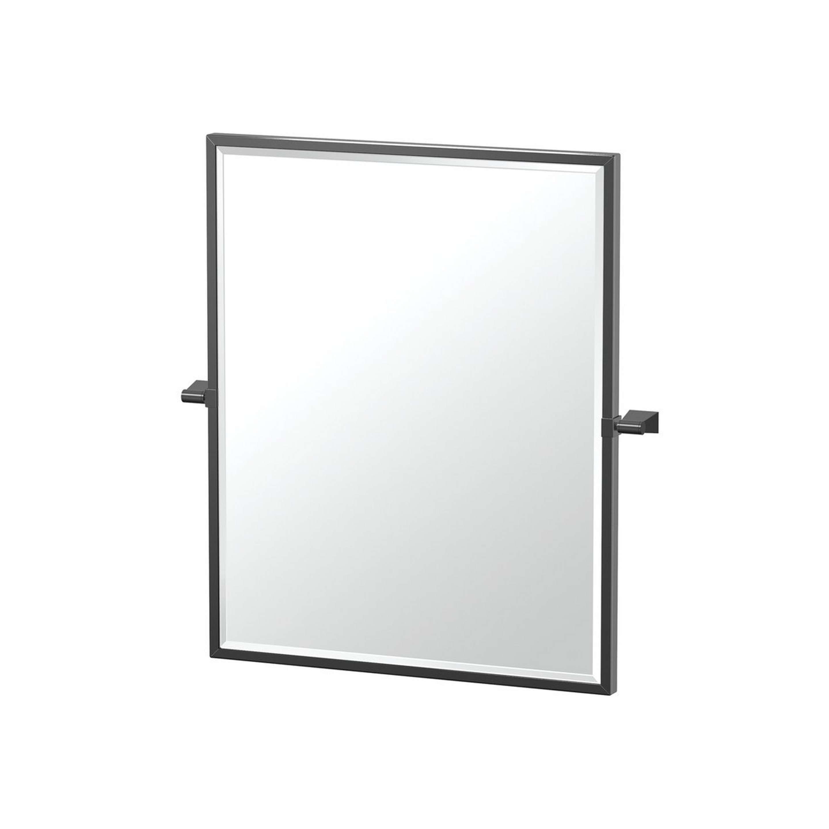 A Sleek Minimalist Framed Mirror - Rectangle with Matte Black color