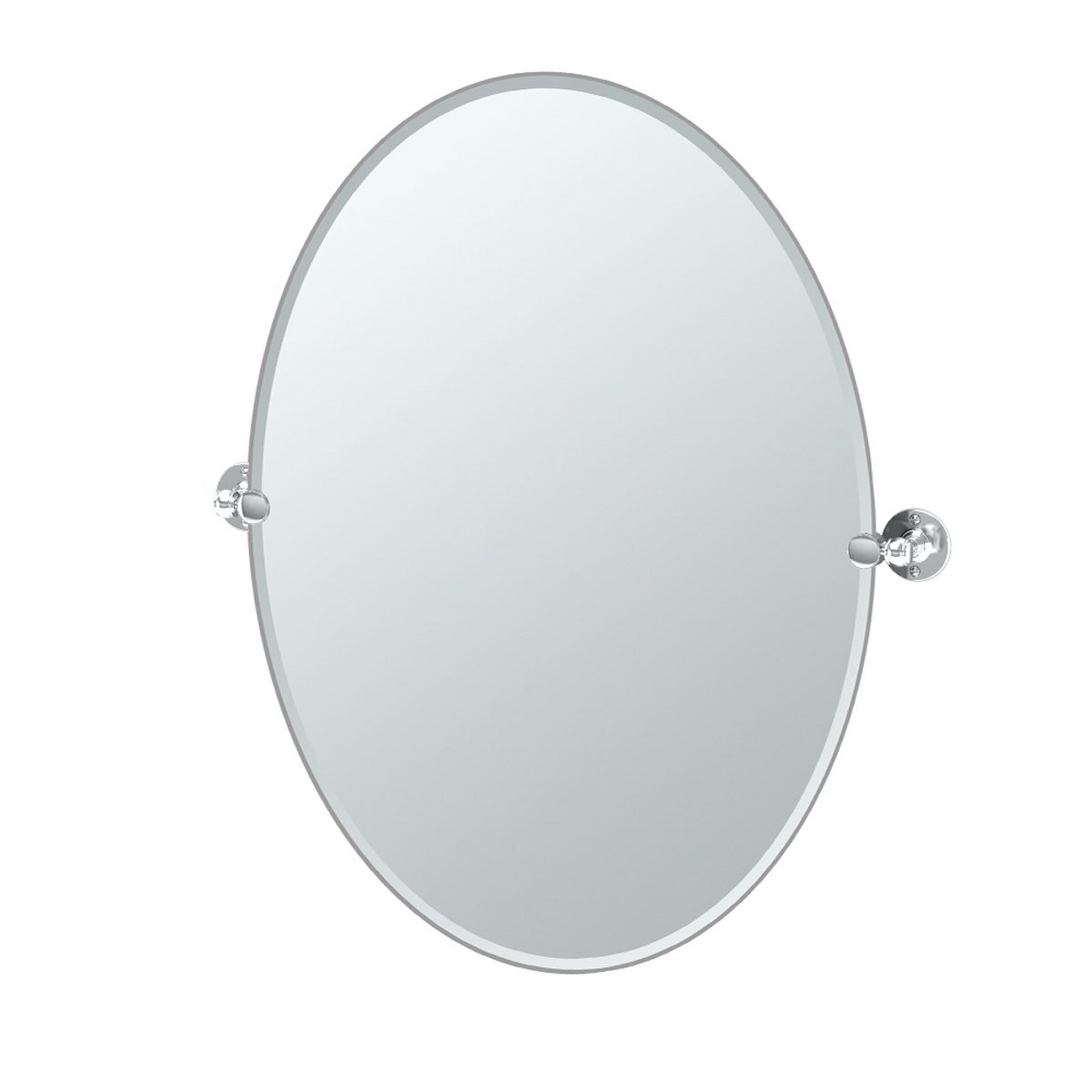 Classic Vintage Frameless Mirror - Oval