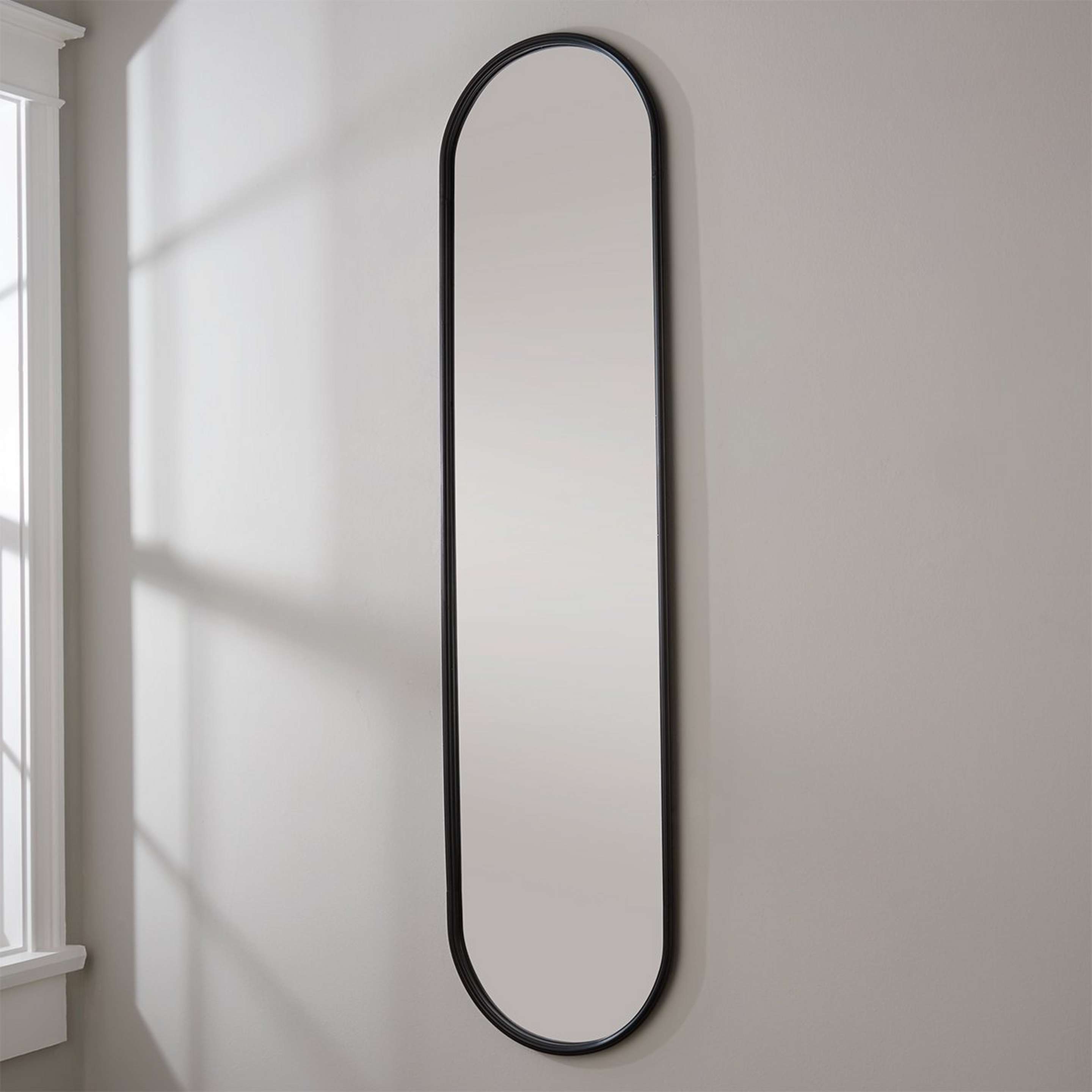A Minimalist Full Body Mirror with Bronze color