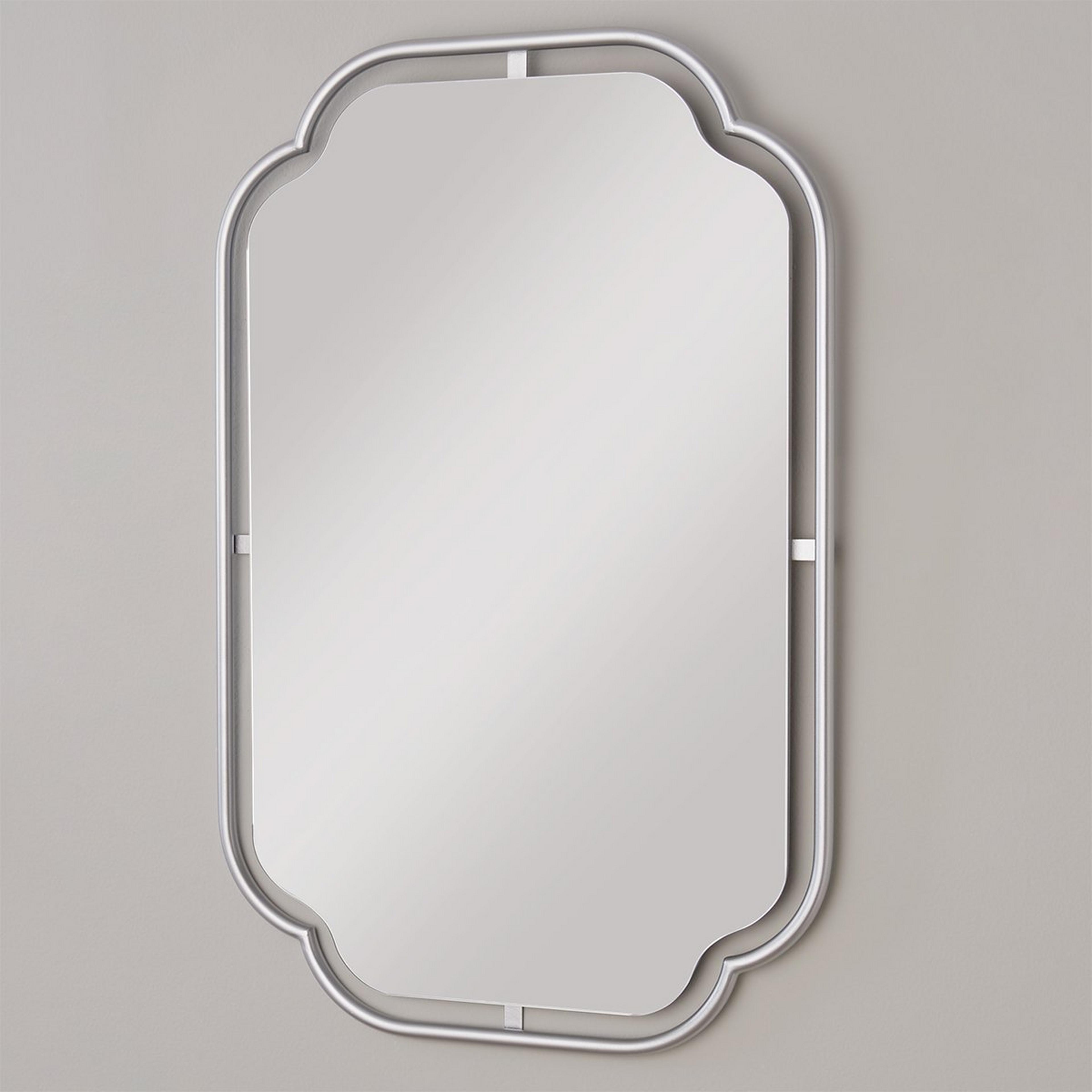 A Gilded Finery Mirror with Silver color