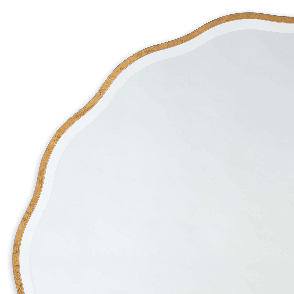 Gold Leaf Scalloped Edge Mirror