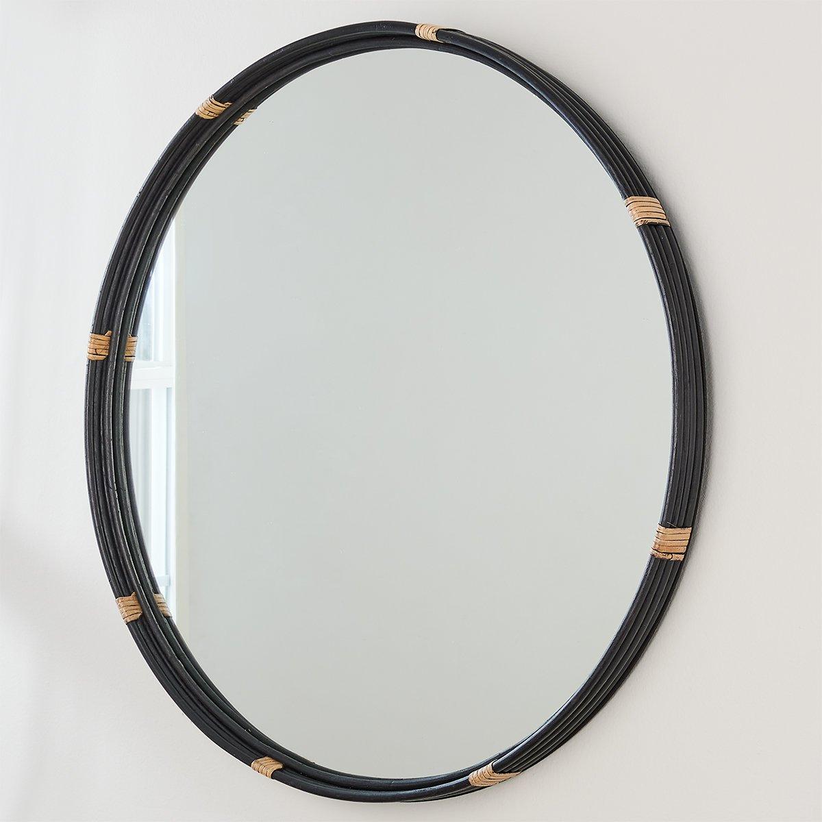 Striped Rattan Mirror | Shades of Light