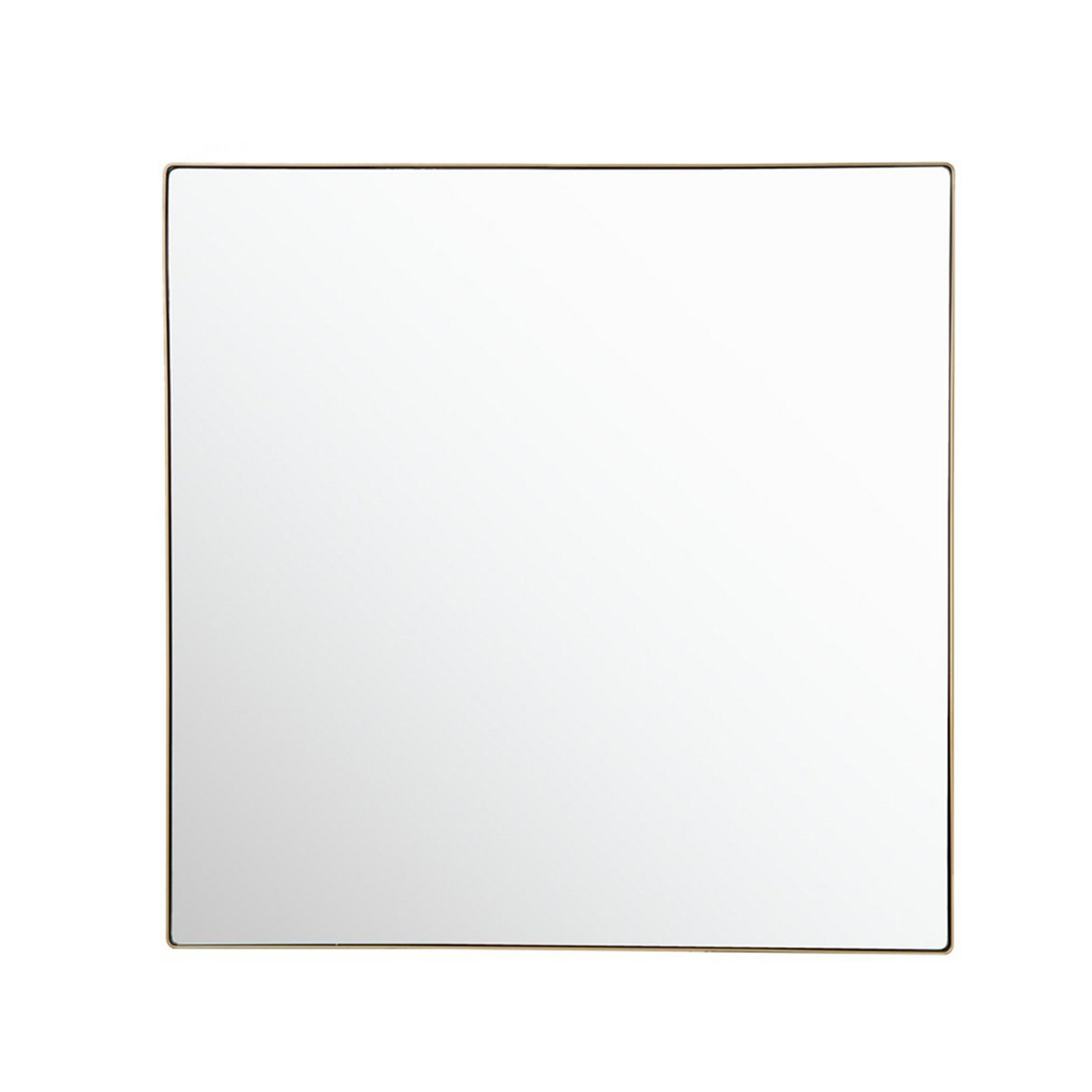 A Minimal Essentials Mirror - 40" Square with Gold color