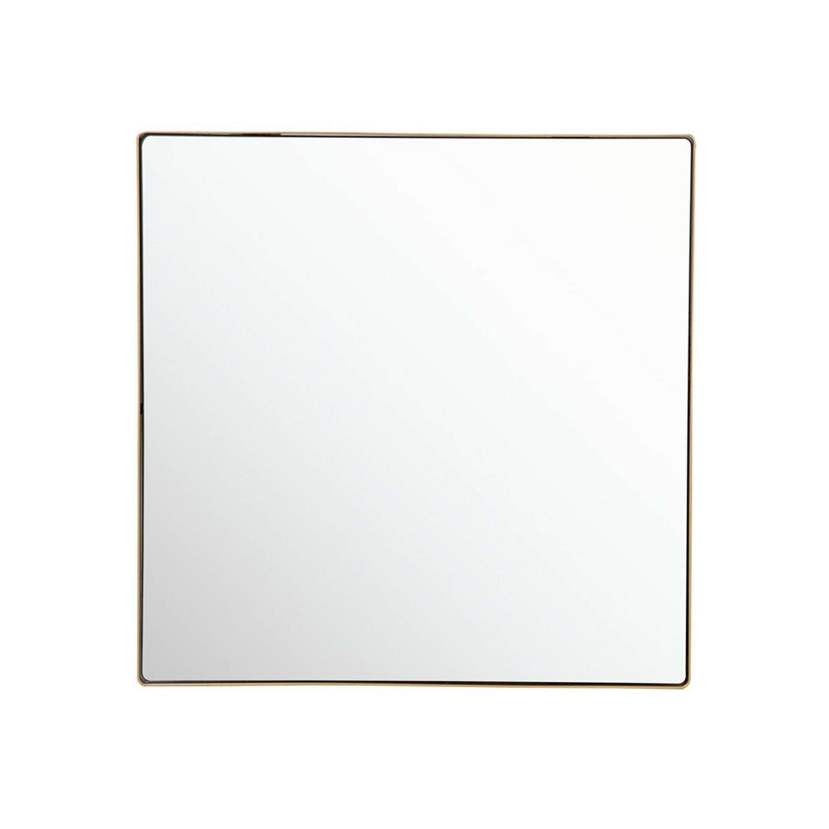 A Minimal Essentials Mirror - 30" Square with Gold color