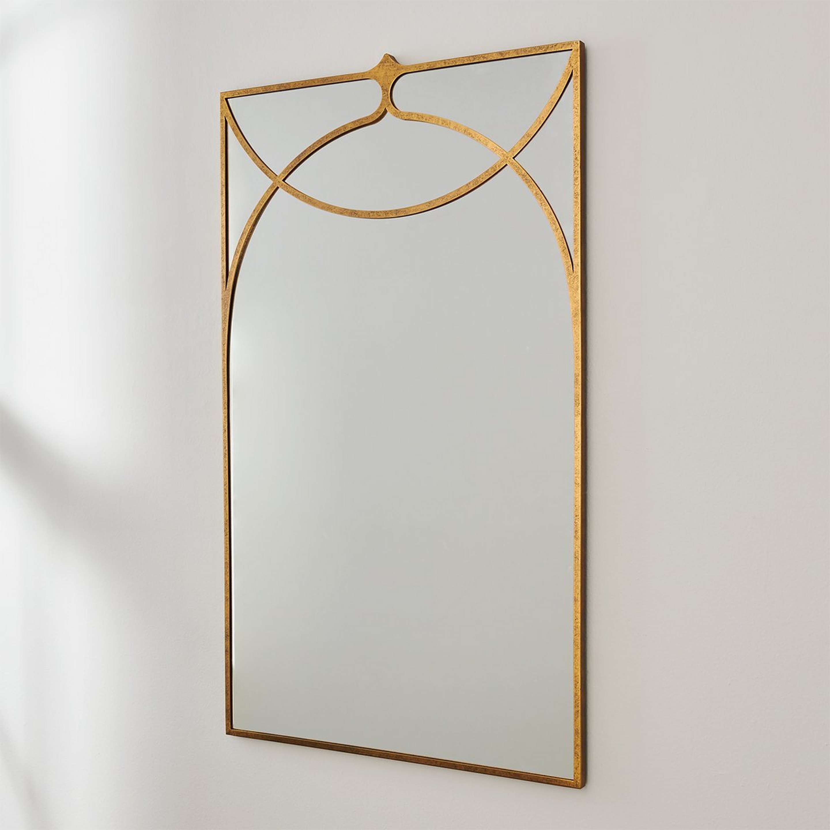 A Monarch Mirror with Aged Gold color