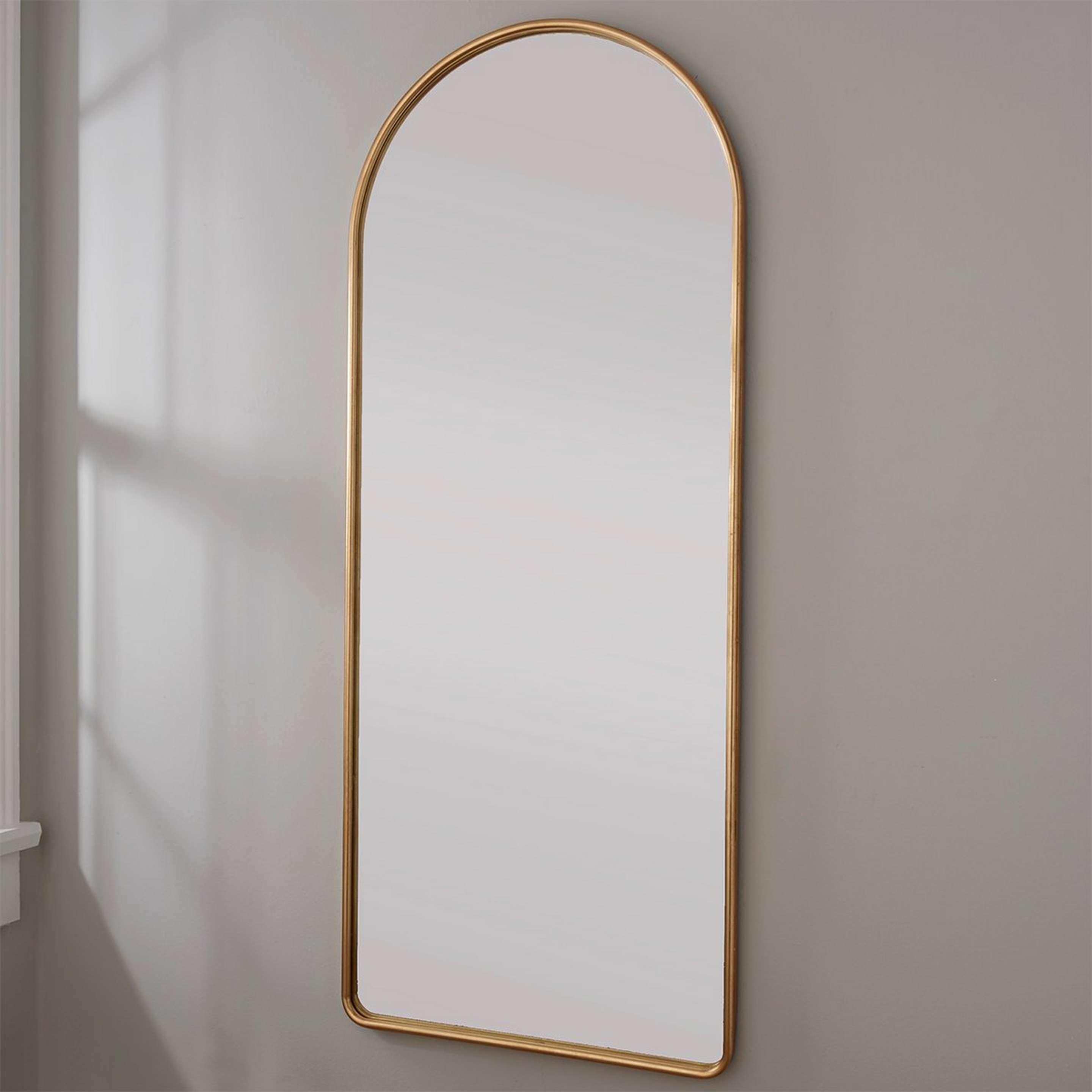A Coventry Floor Mirror with Gold color