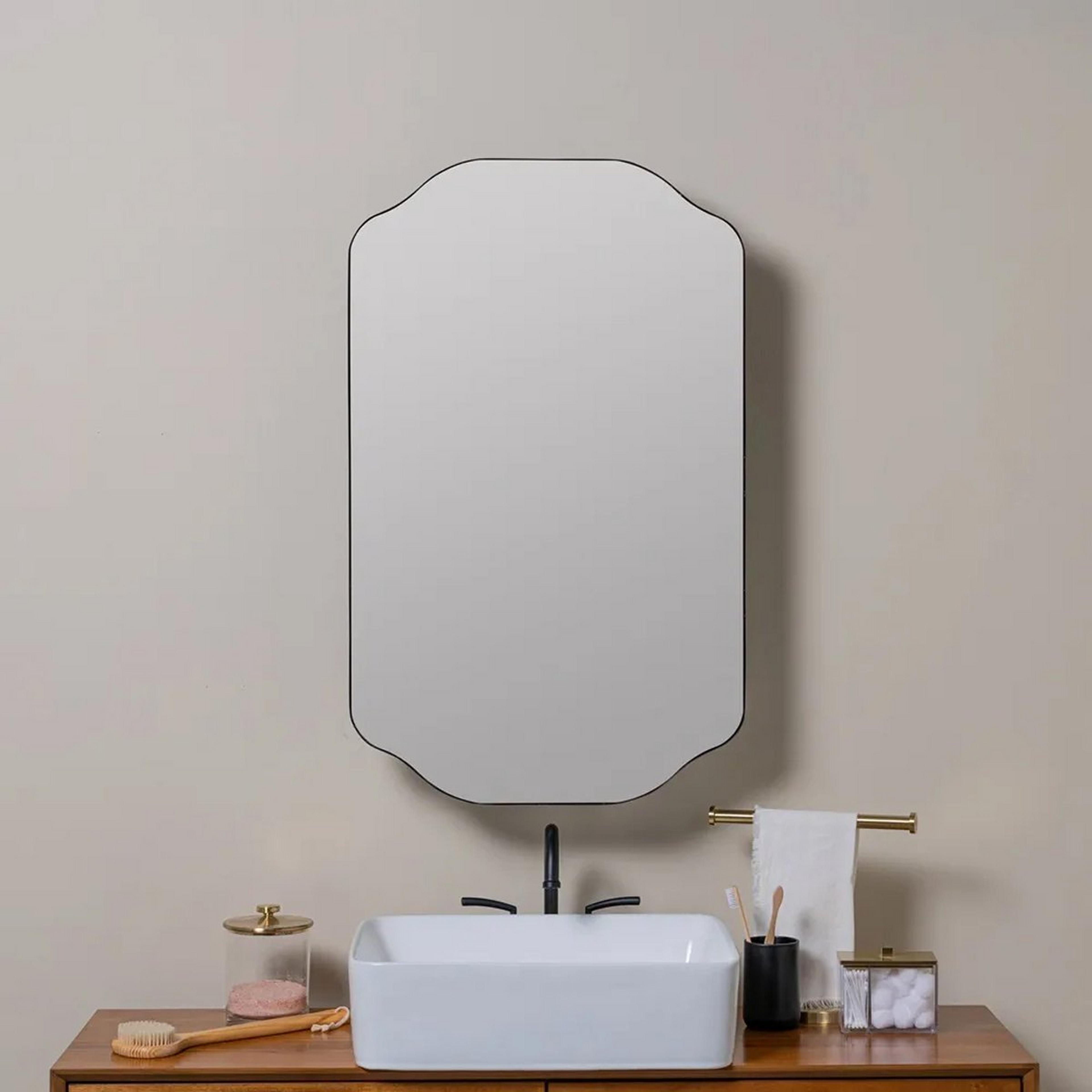 A Ciaran Medicine Cabinet Mirror with Black color