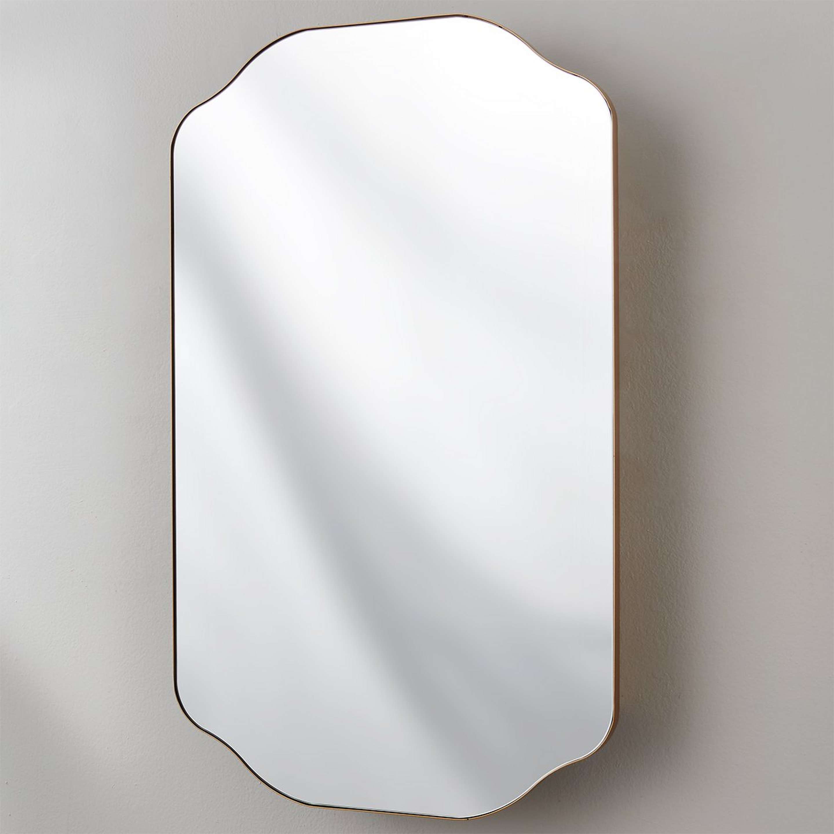 A Ciaran Medicine Cabinet Mirror with Gold color