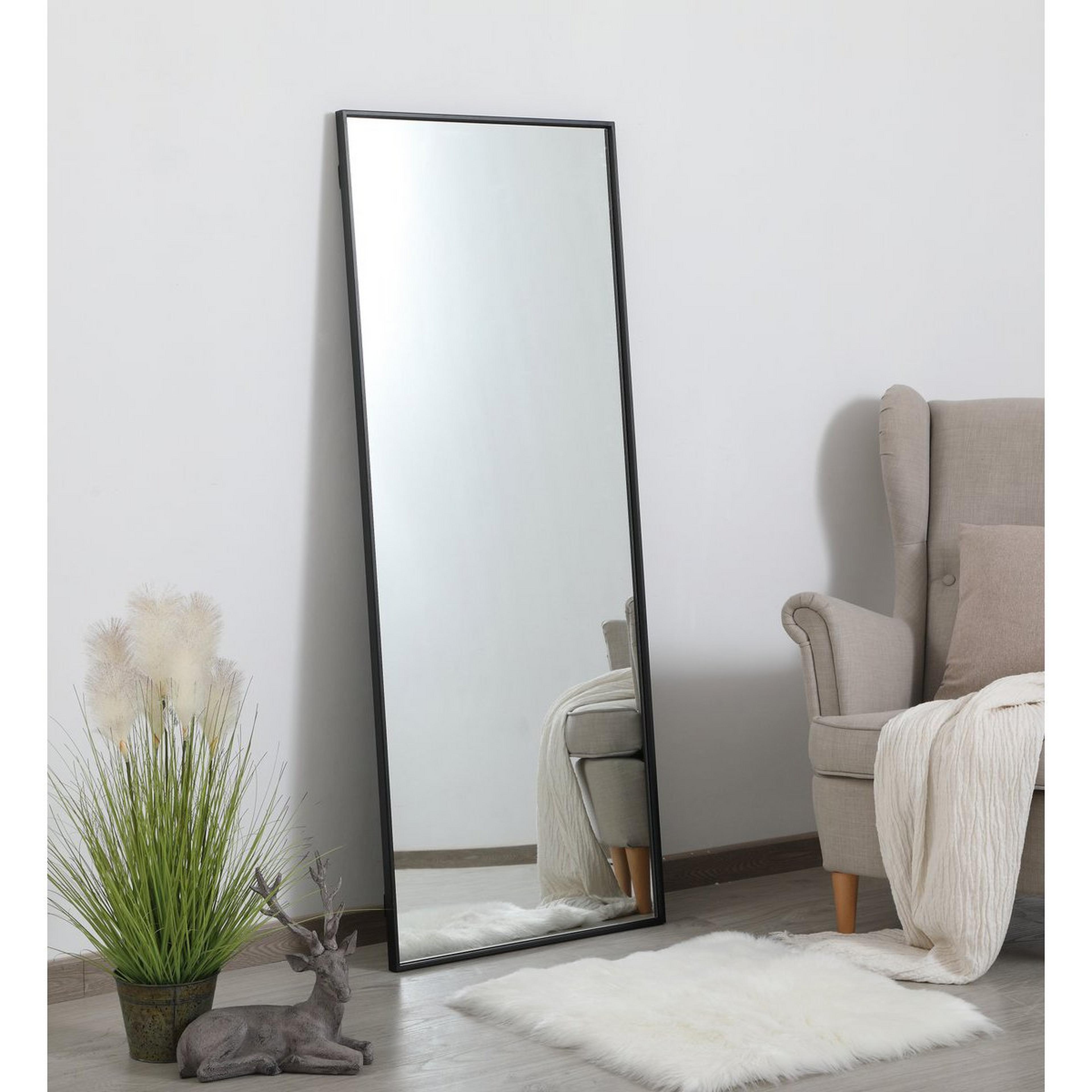 A Linework Mirror - 24x60 with Black color