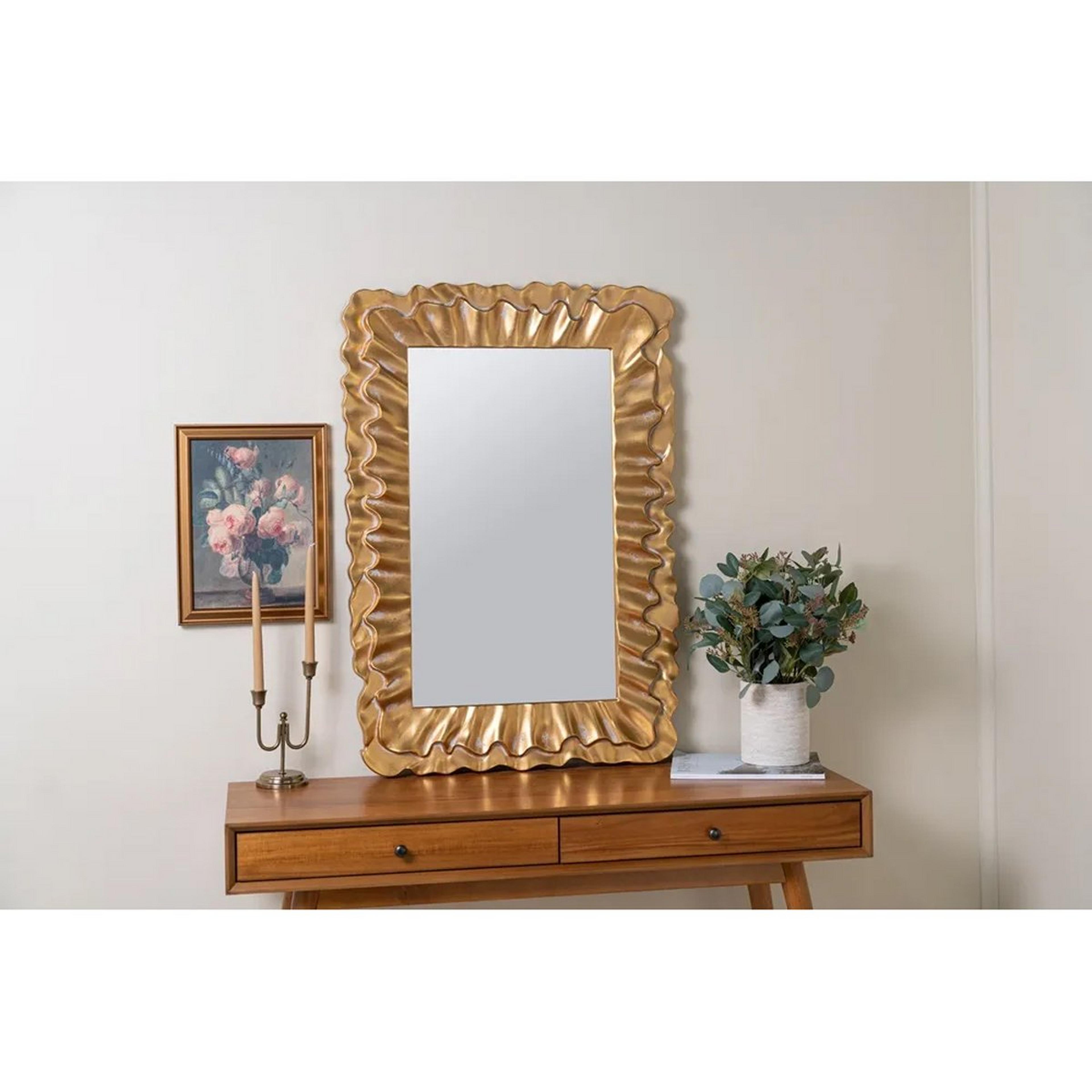 A Louisa Mirror with Distressed Gold  color