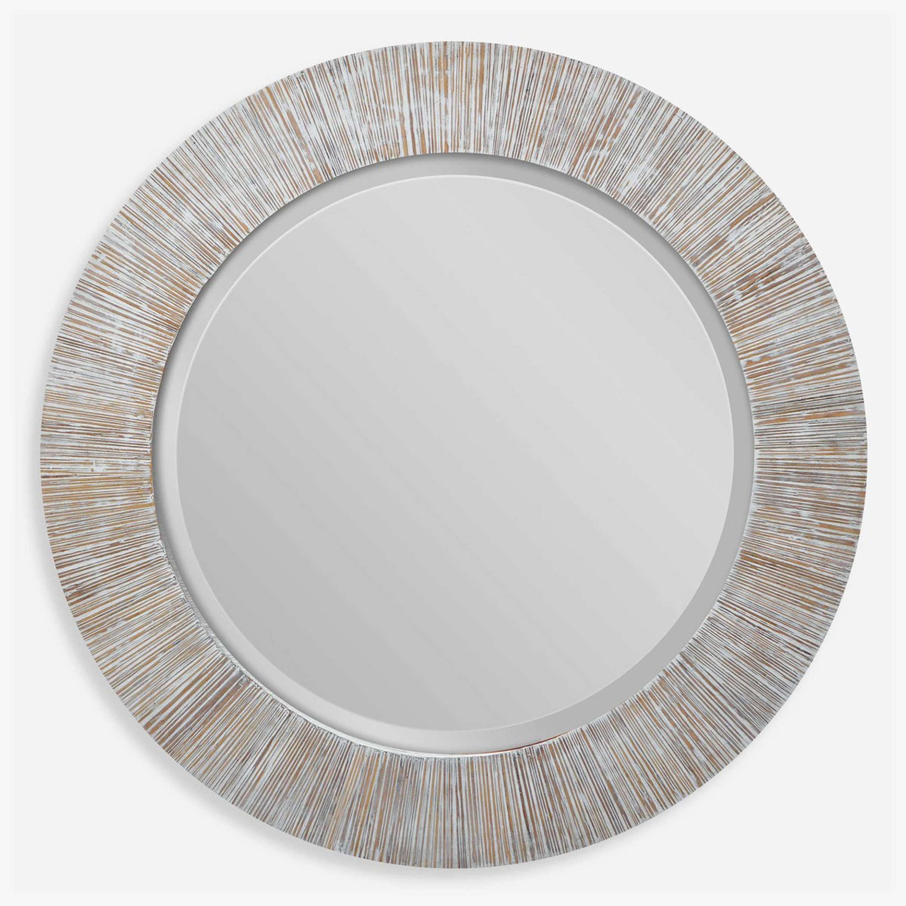 A Hutchins Mirror with White Washed / Natural color