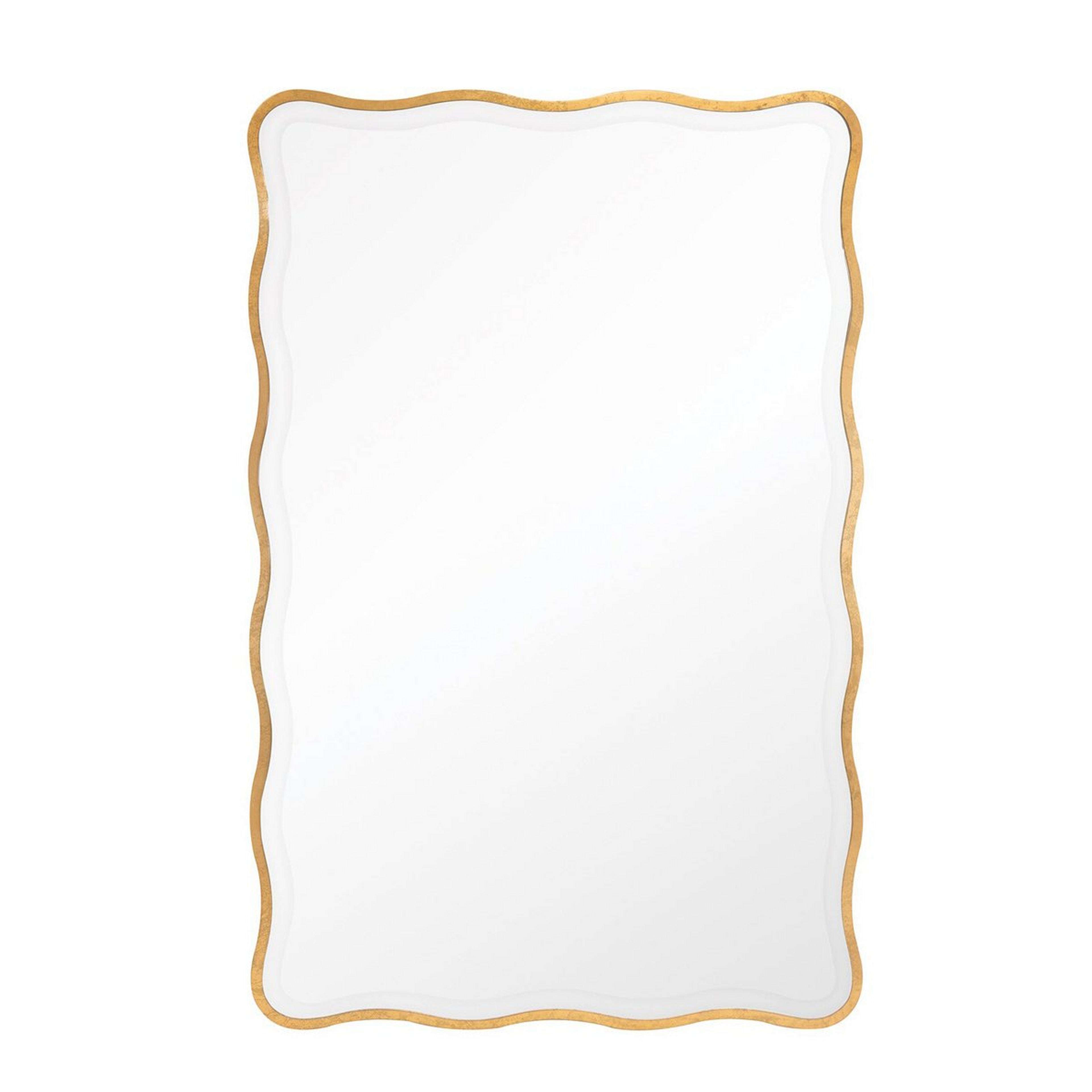 Rectangular Gilded Scallop Mirror