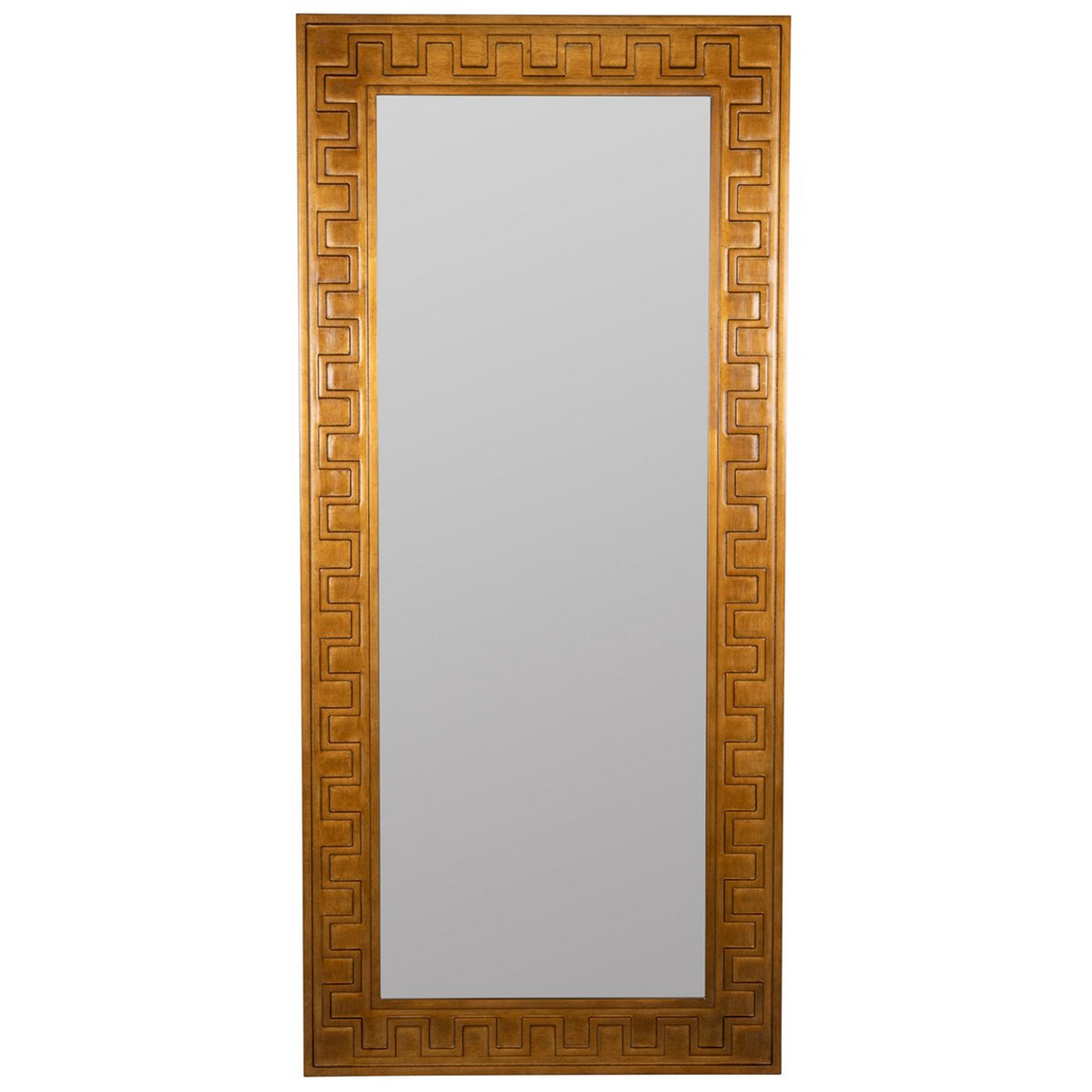 A Kythnos Floor Mirror with Aged Gold color