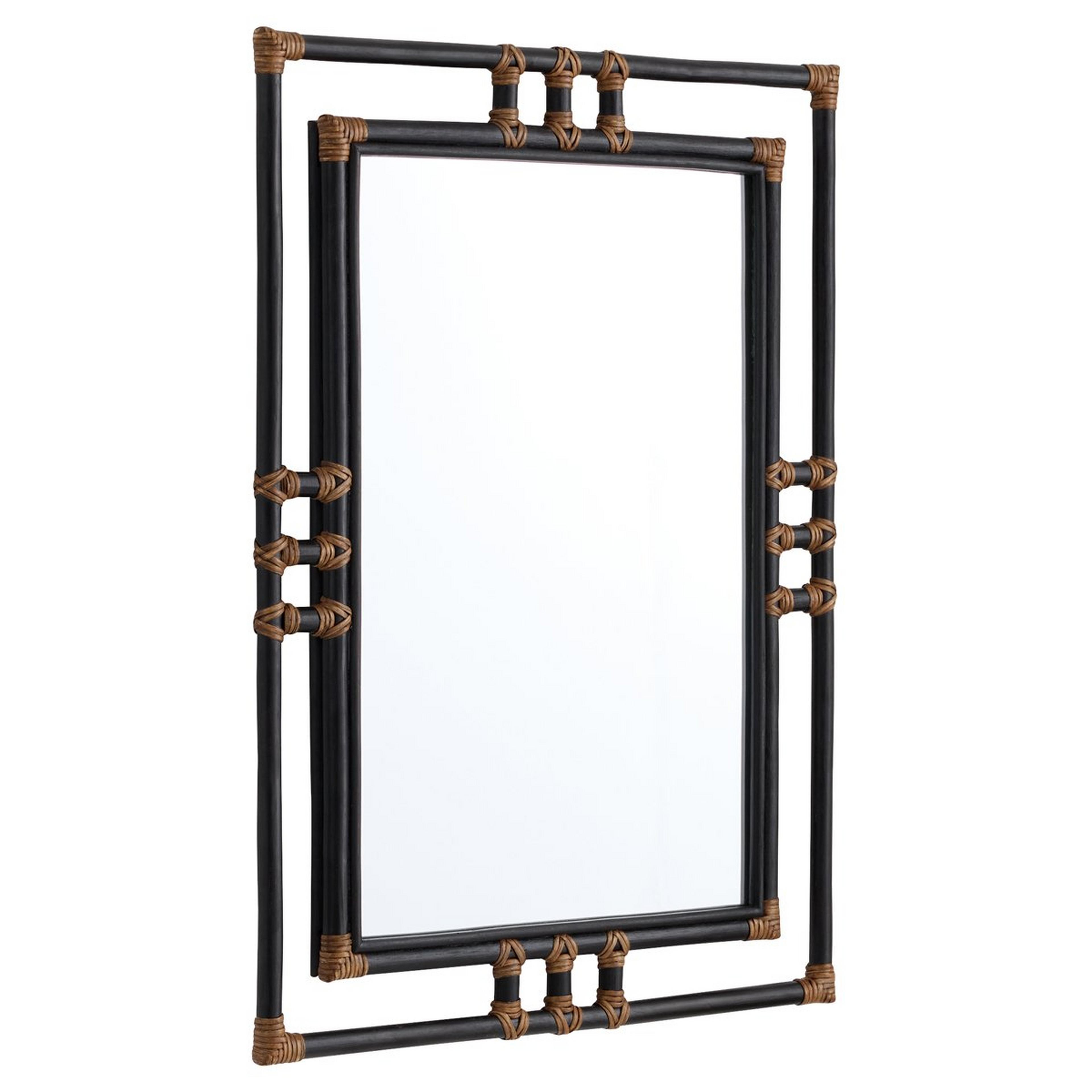 A Kainoa Mirror with Black / Natural Rope color