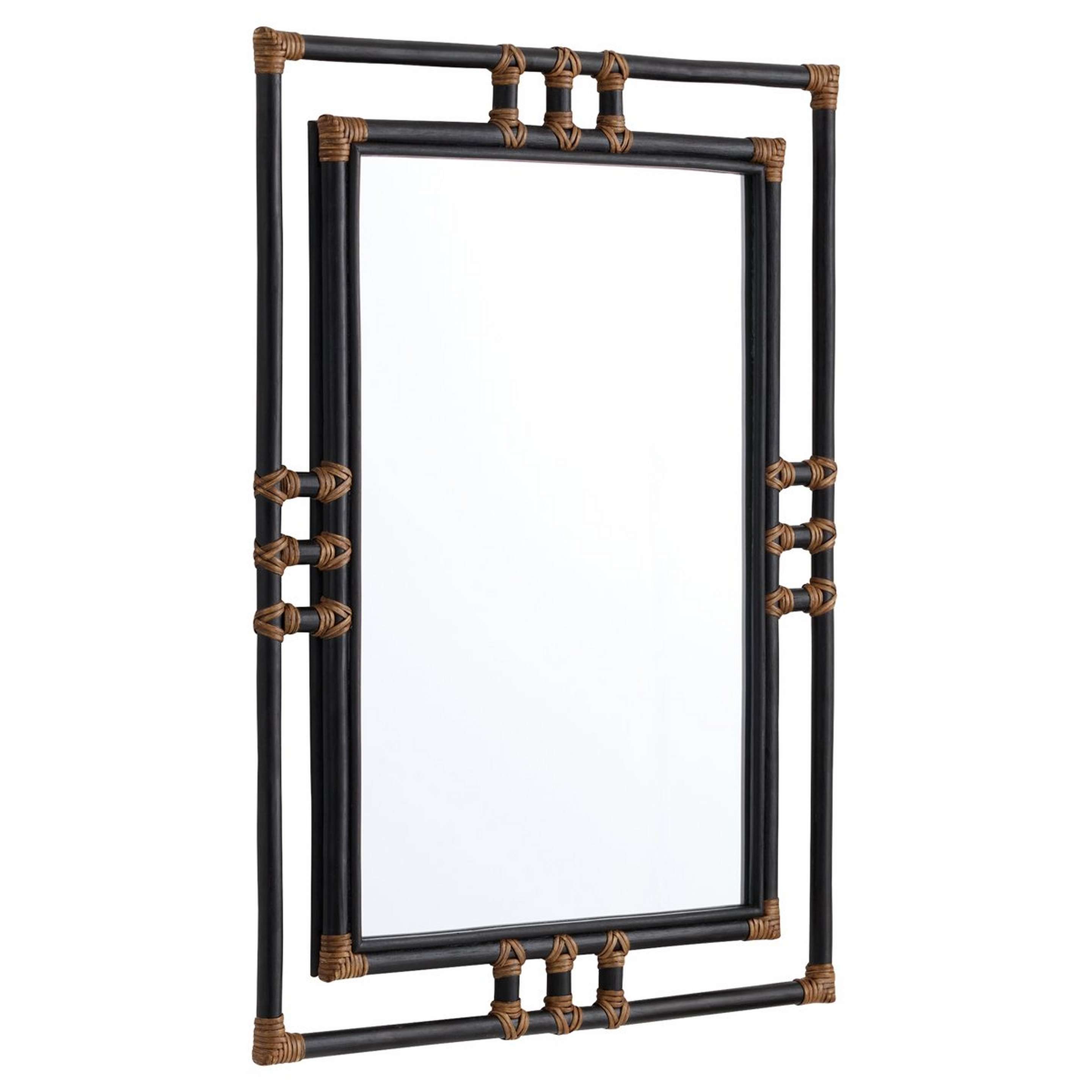 A Kainoa Mirror with Black / Natural Rope color