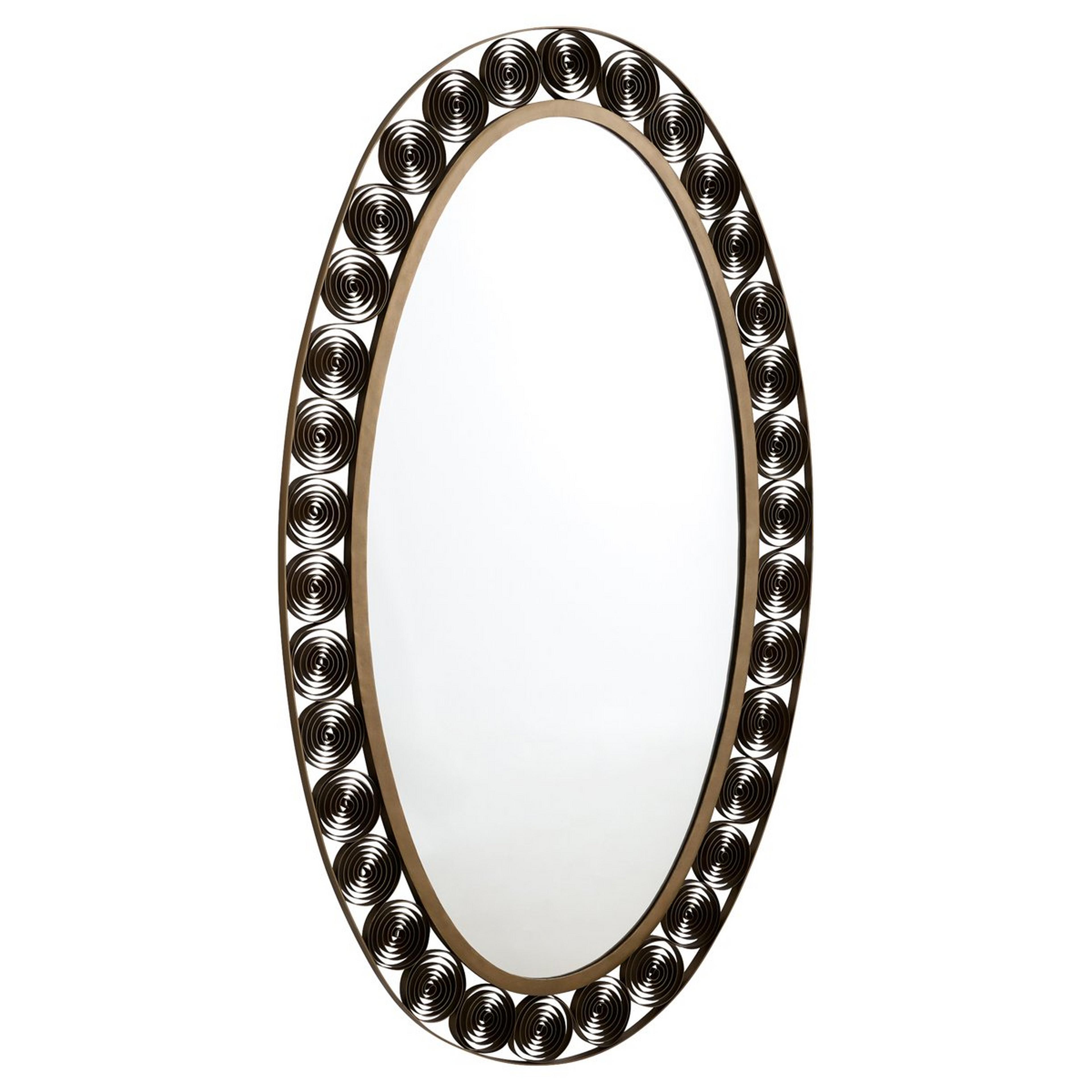 A Norcia Mirror with Darkened Brass color
