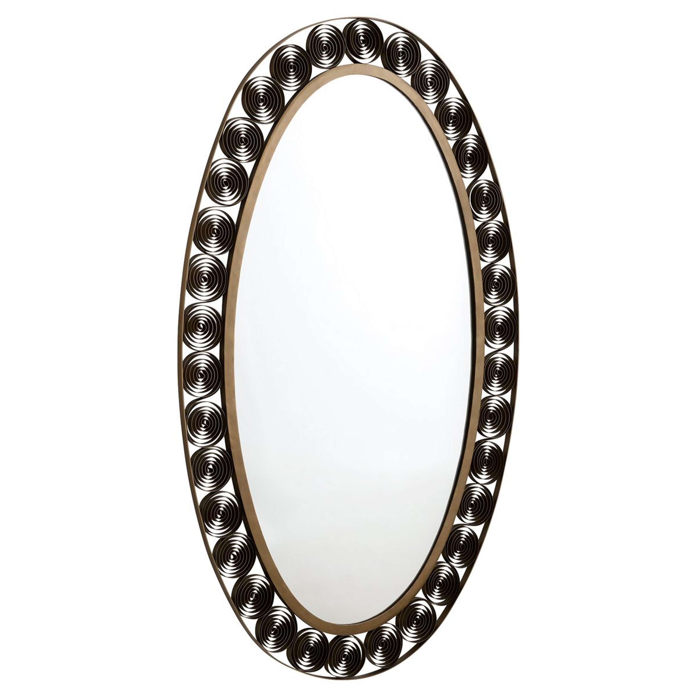 A Norcia Mirror with Darkened Brass color